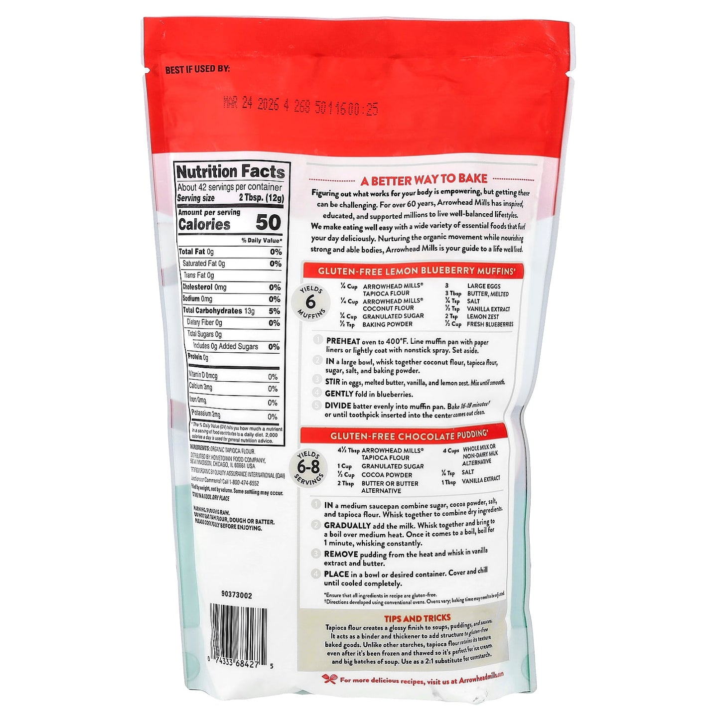 Organic Tapioca Flour by Arrowhead Mills - Gluten Free & Non-GMO - Image 2