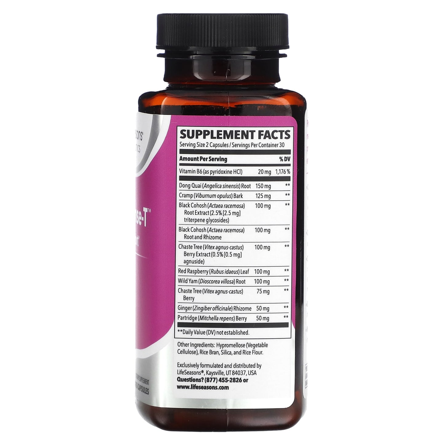 LifeSeasons, PreMense-T, PMS Support, 6 Veg Capsules - Image 2