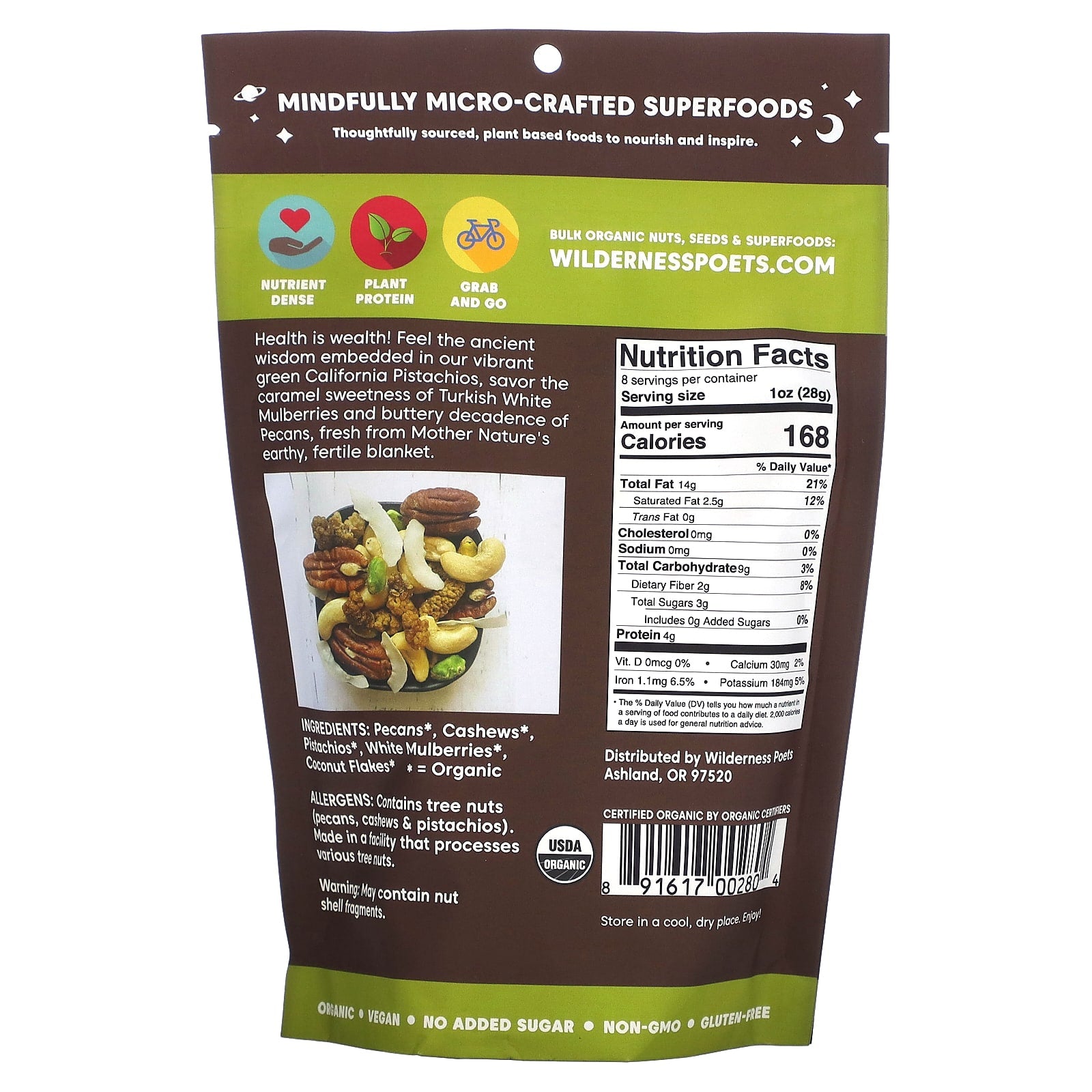 Wilderness Poets, Organic Wild Mix, Delight Trail Mix, 8 oz (226 g) - Image 2