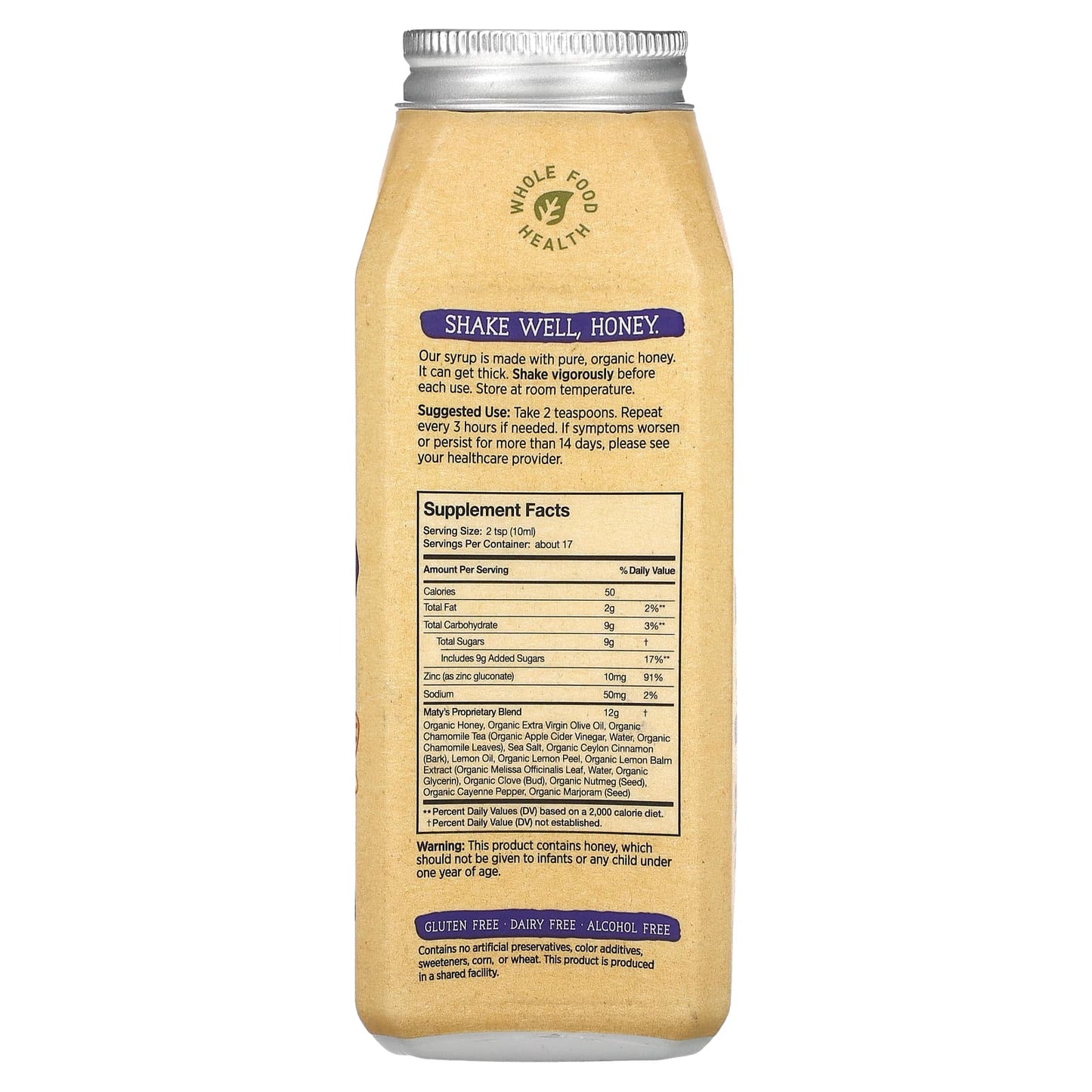 Maty's, Organic Nighttime Cough Syrup, Ages 12+, 6 fl oz (177 ml) - Image 2