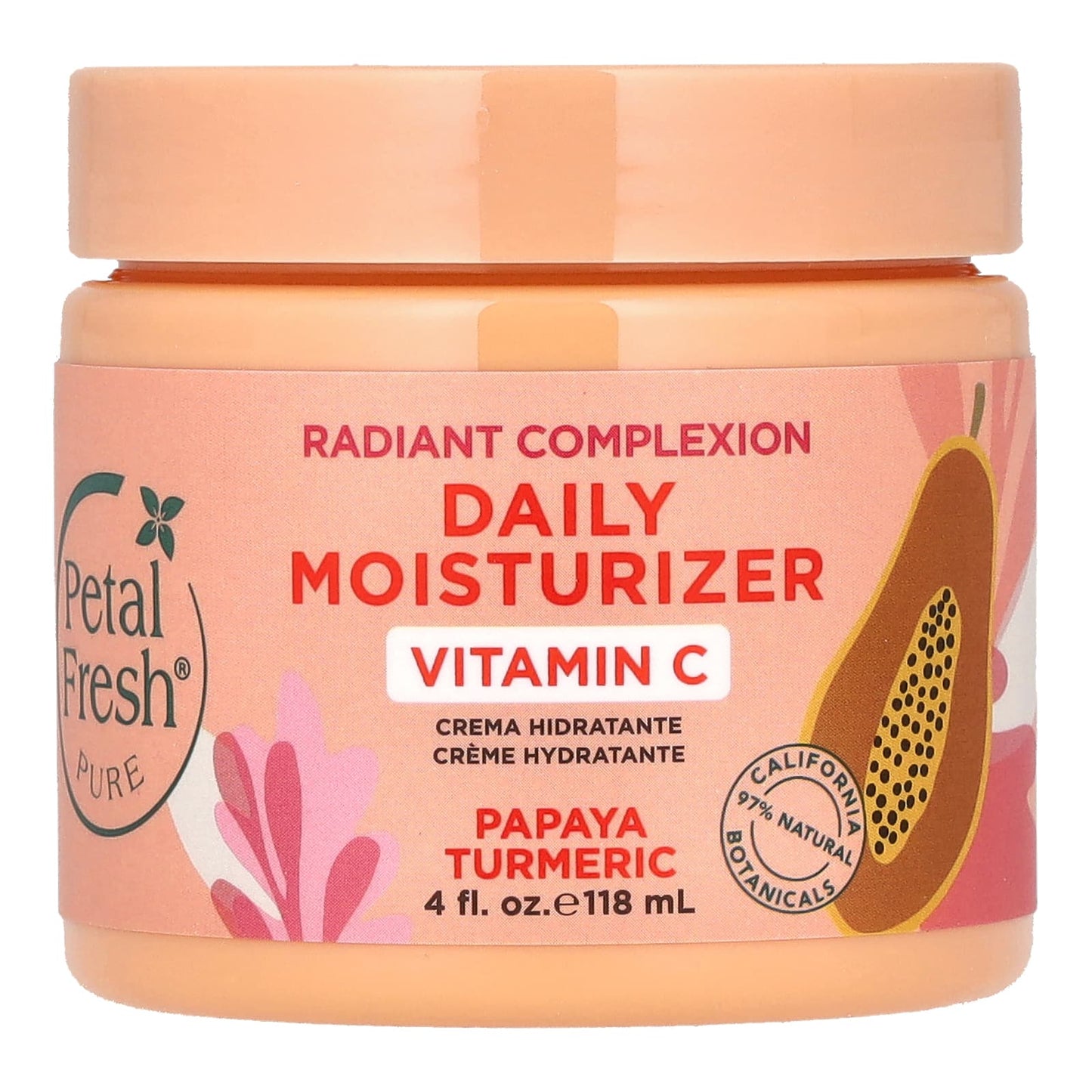 Petal Fresh, Pure, Radiant Complexion Daily Moisturizer, Papaya Turmeric, 4 fl oz (118 ml) - Image 1