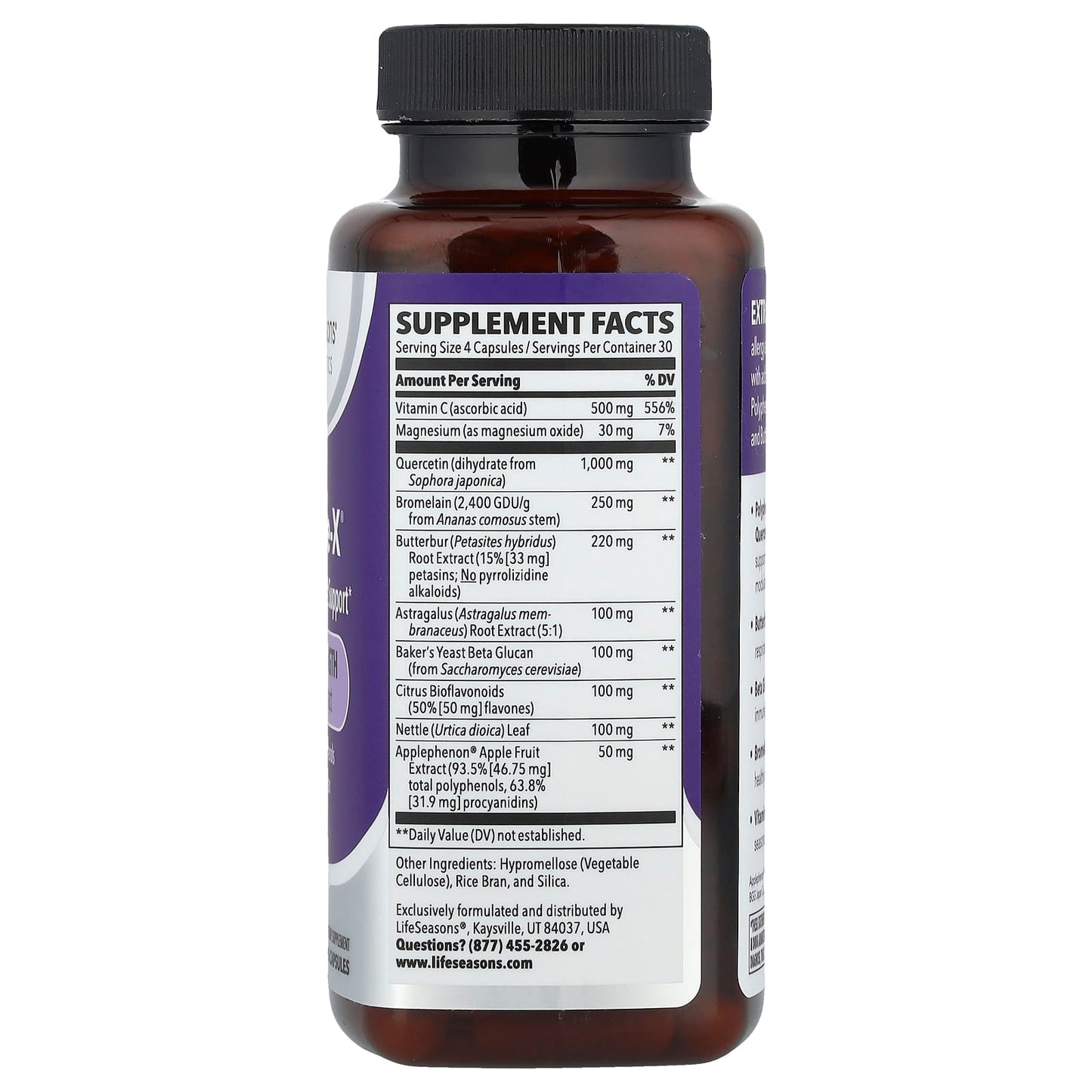 LifeSeasons, Therapeutics, Breathe-X® With Butterbur Extract, Extra Strength, 120 Veg Capsules