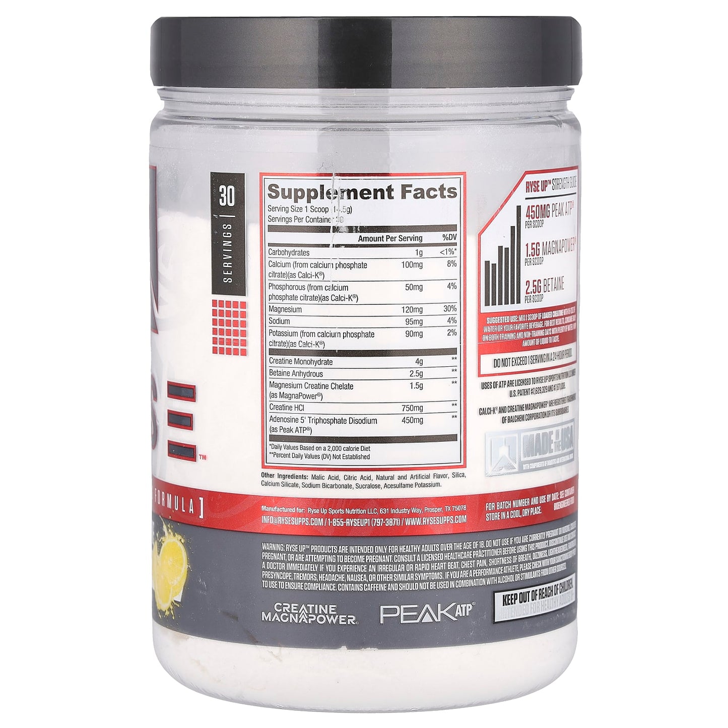 RYSE, Loaded Creatine, Electric Lemonade , 15.3 oz (435 g) - Image 2
