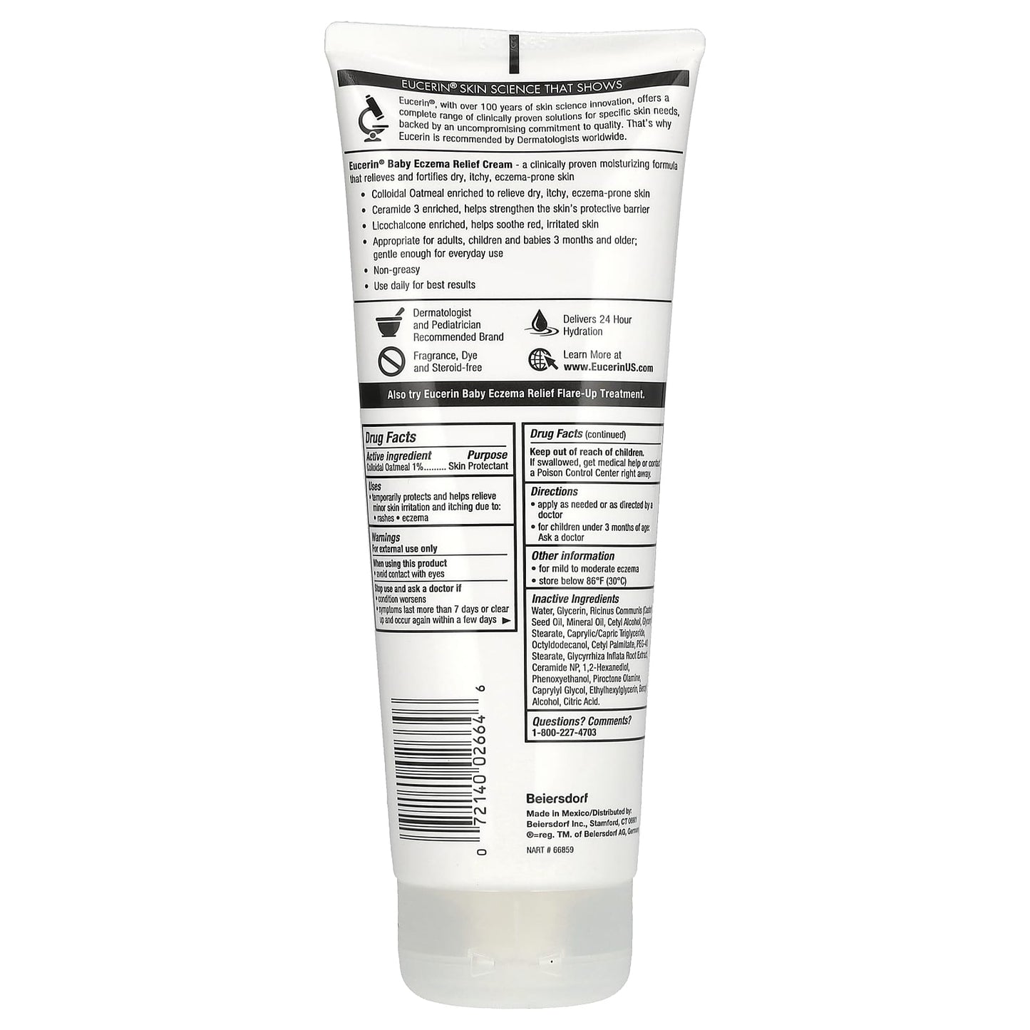Fragrance Free Eczema Relief Cream by Eucerin, 8 oz (226g) - Image 2