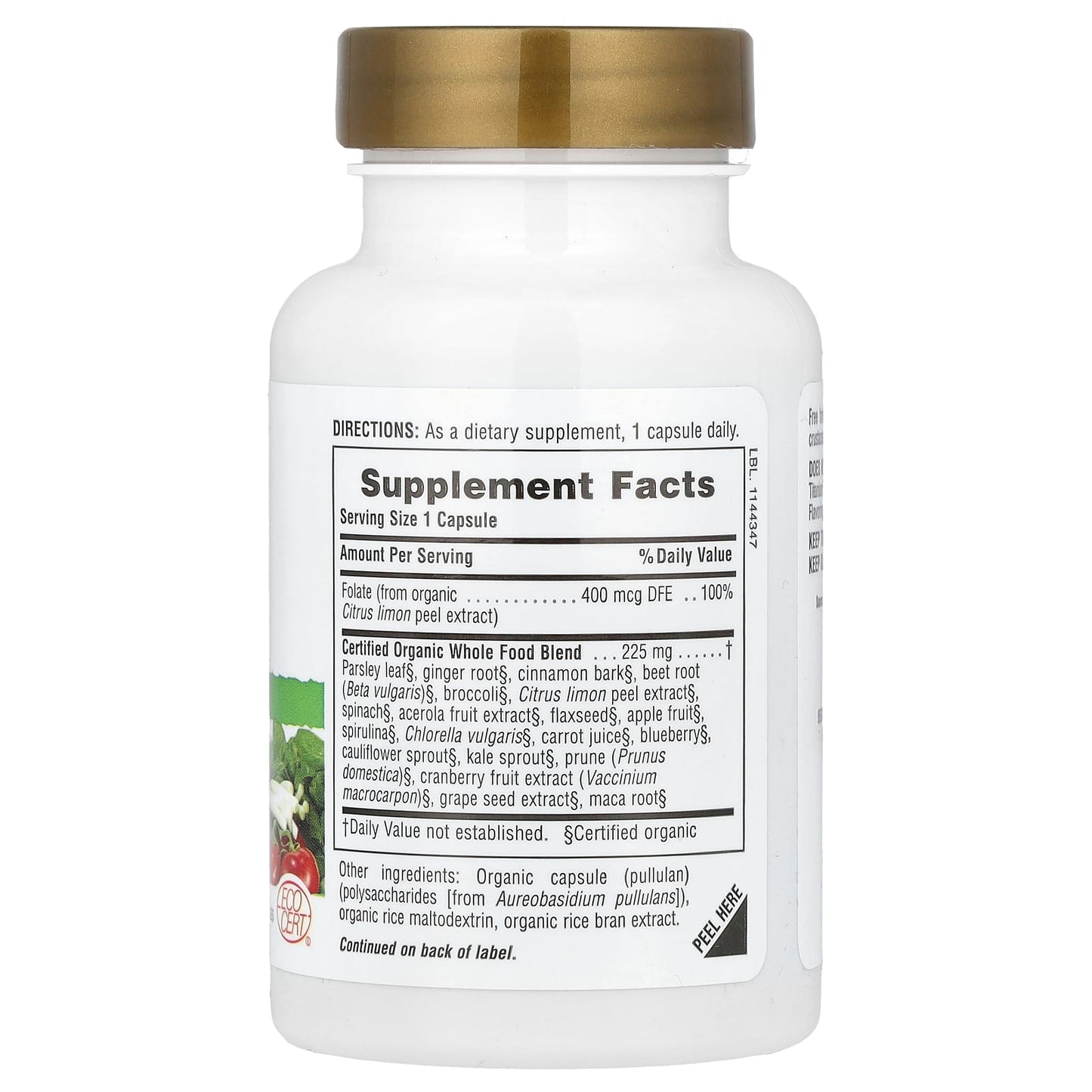NaturesPlus, Source of Life®, Garden, Folate, 60 Vegan Capsules - Image 2