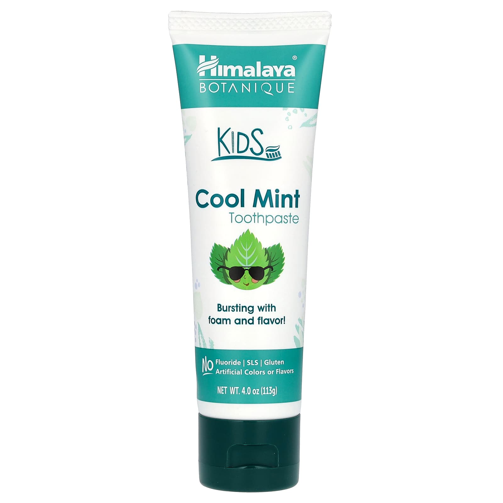 Himalaya Botanique Kid's Cool Mint Toothpaste, 4 oz, Fluoride-Free & Vegan - Image 1