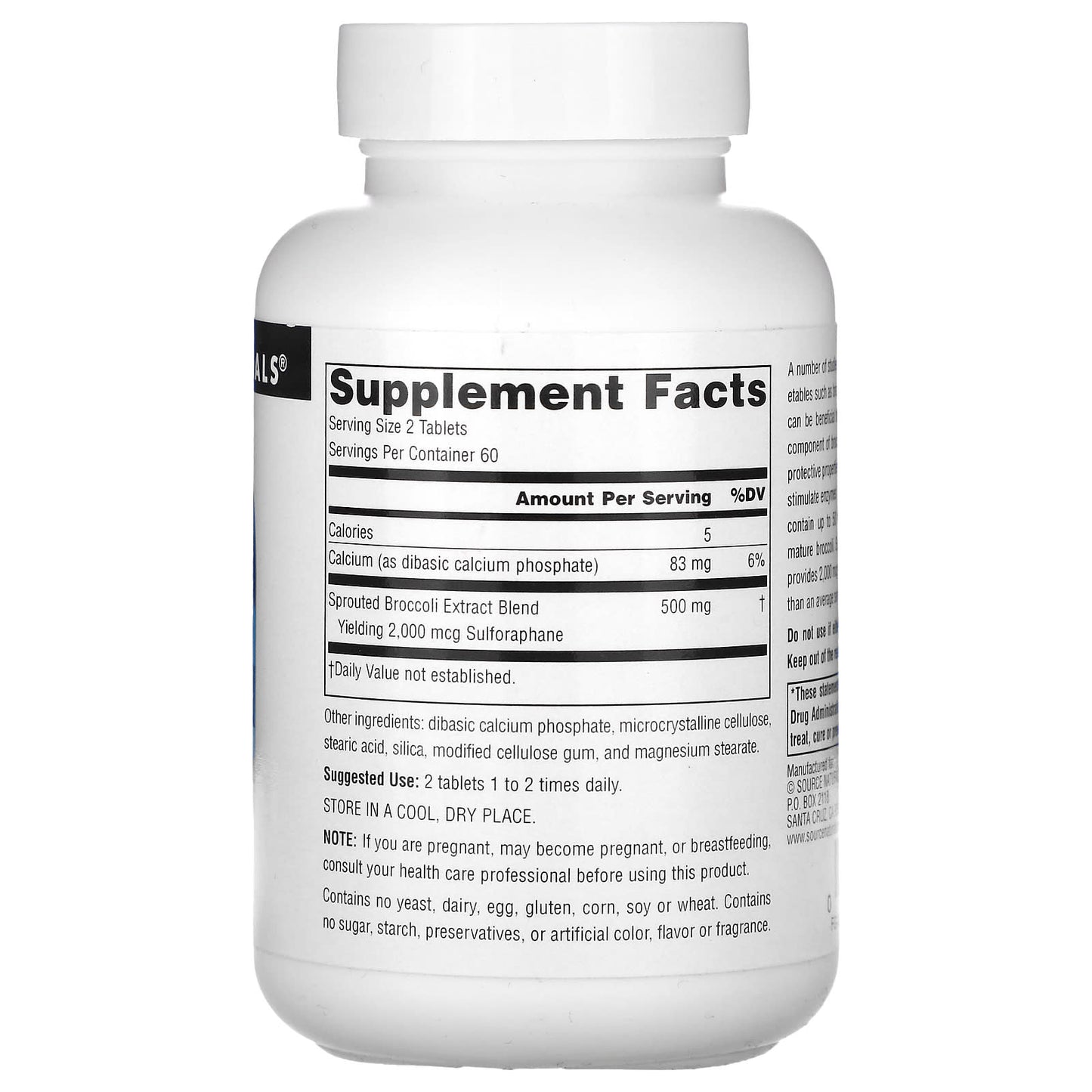 Source Naturals, Broccoli Sprouts Extract, 250 mg, 120 Tablets (125 mg per Tablet) - Image 2