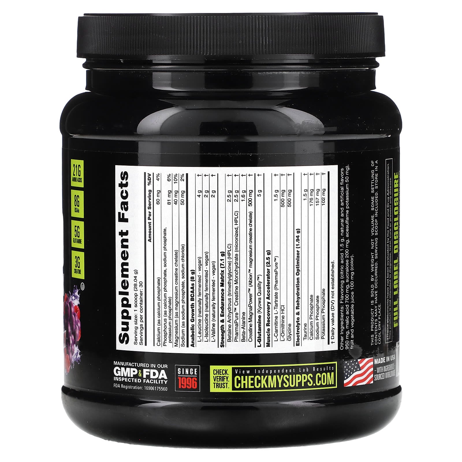 NutraBio, Reload Recovery Matrix, Grape Berry Crush, 1.85 lb (841 g) - Image 2