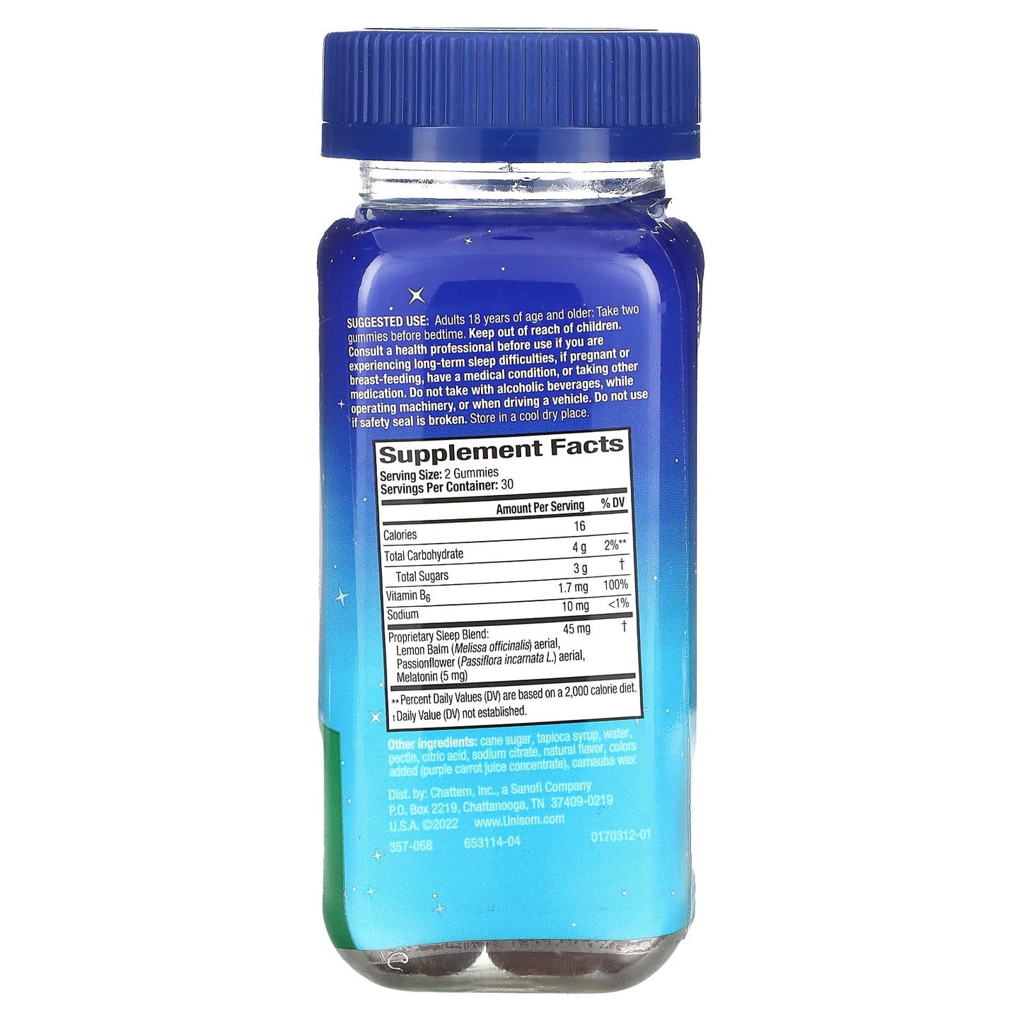 Unisom, Simple Slumbers, Midnight Raspberry, 60 Gummies - Image 2
