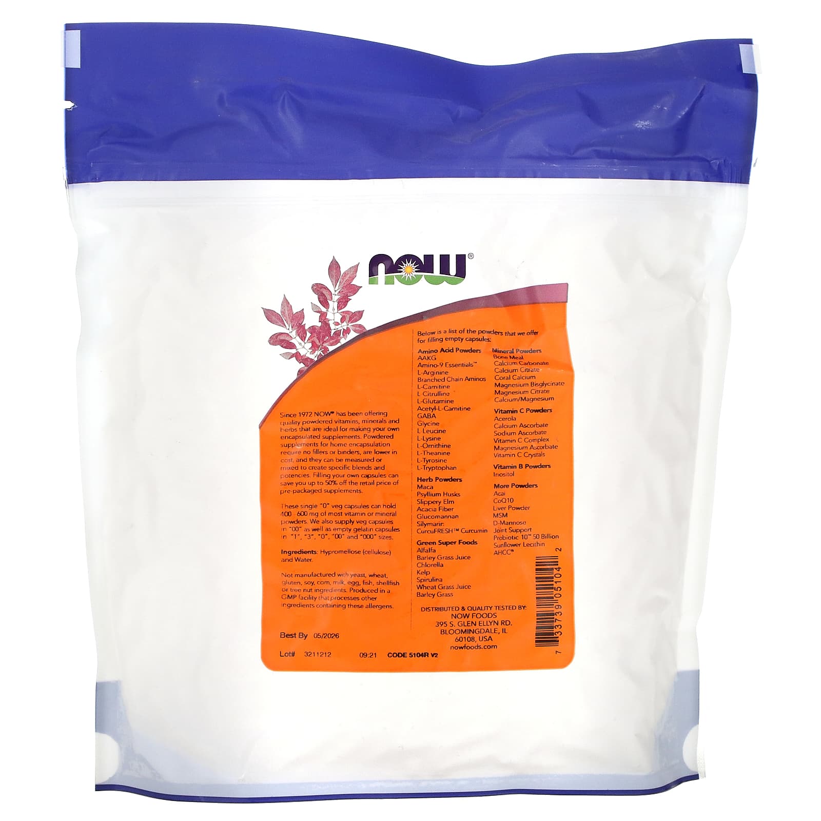 NOW Foods, Single "0" Veg Capsules, 1000 Empty Veg Capsules - Image 2