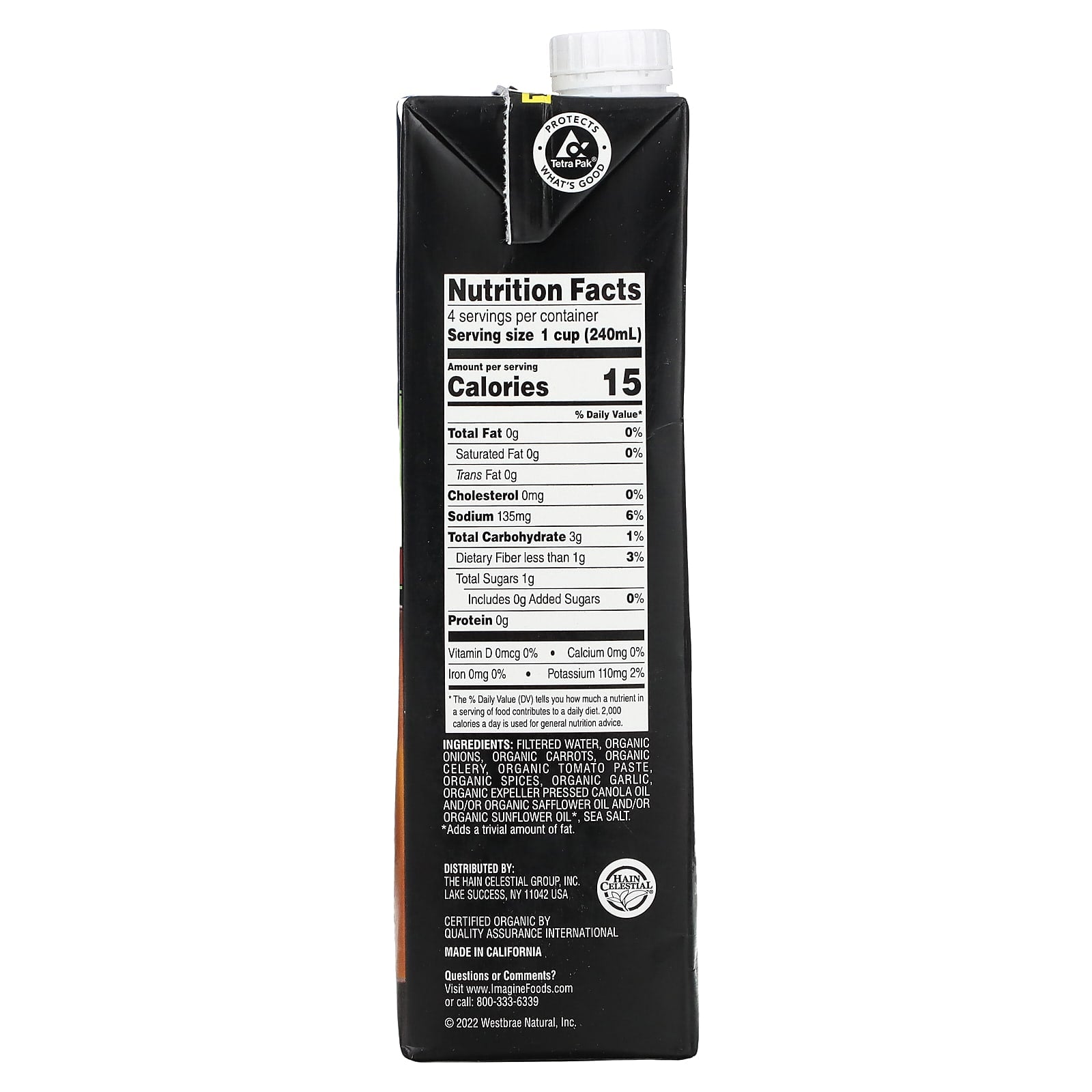 Organic Low Sodium Vegetable Broth by Imagine Soups, 32 fl oz - Image 2