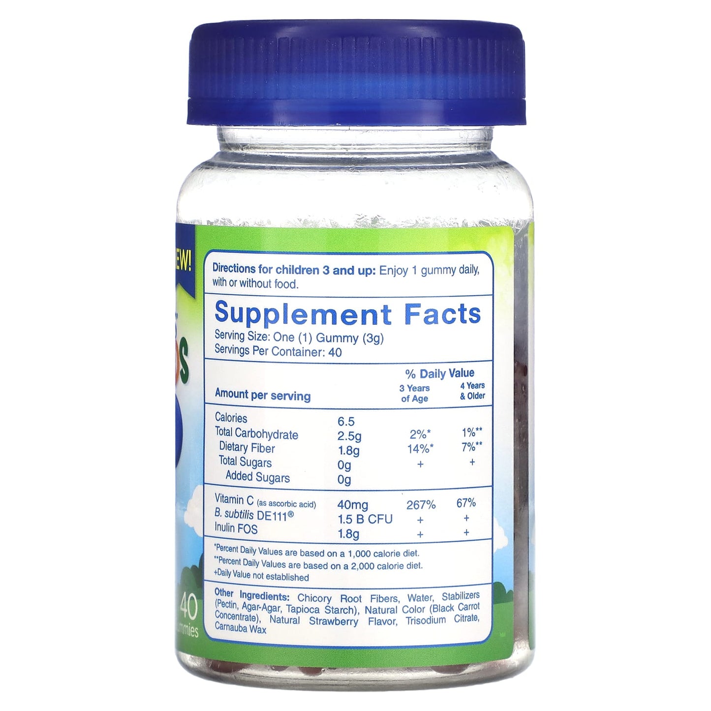 TruBiotics, Kids, Daily Probiotic Supplement, Yummy Natural Strawberry, 40 Gummies - Image 2