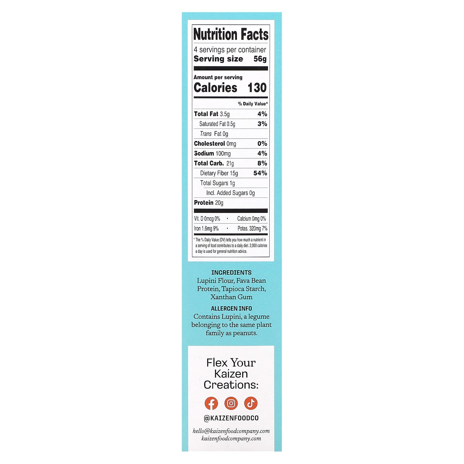 Plant-Based Protein Pasta - Gluten Free & Low Carb, 8 oz - Image 2
