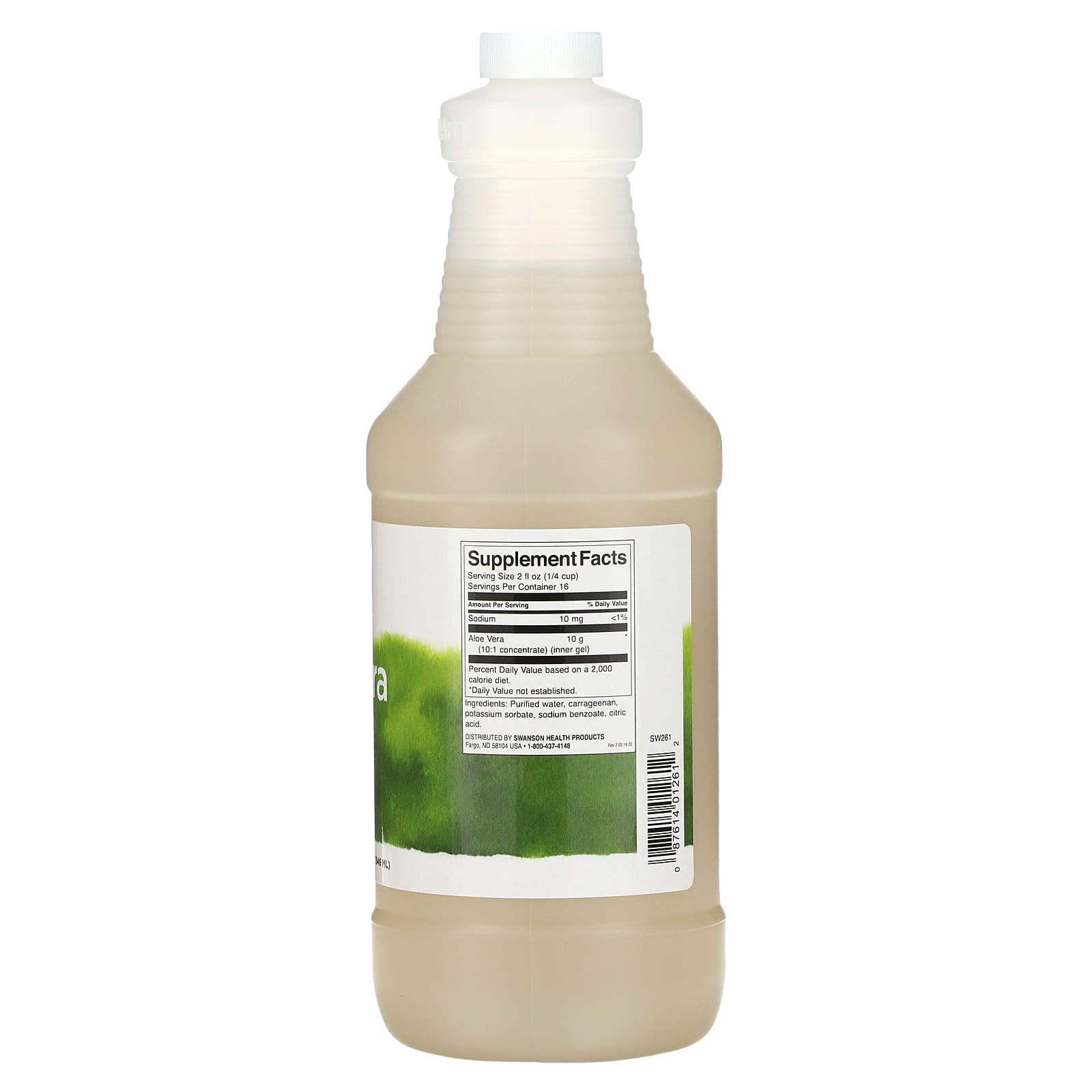 Swanson, Aloe Vera Gel, 10 g, 32 fl oz (946 ml) - Image 2