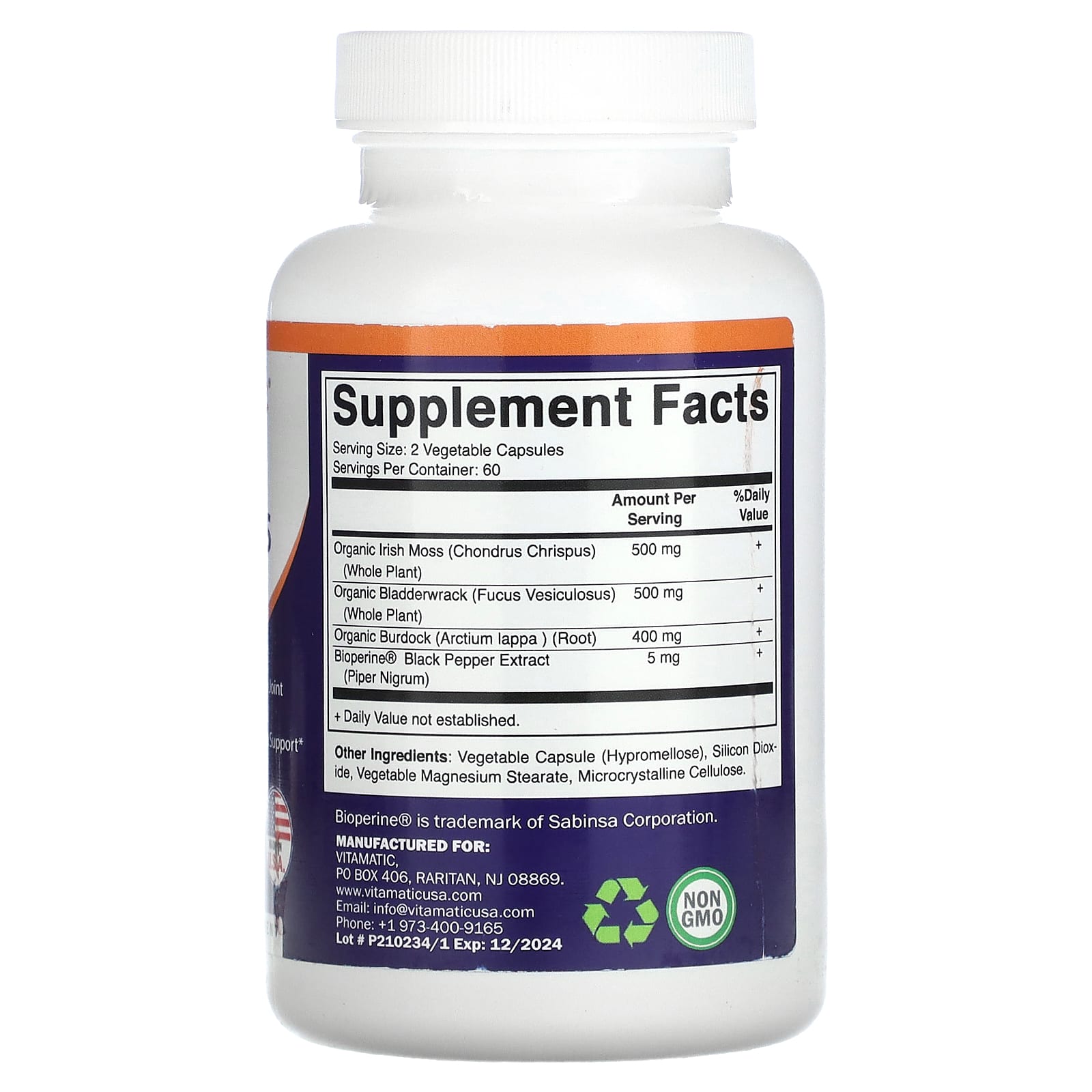 Vitamatic, Irish Sea Moss, 120 Vegetable Capsules - Image 2