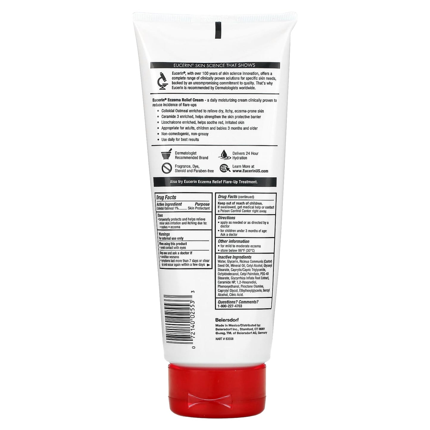 Eucerin Fragrance-Free Body Cream for Eczema Relief, 14 oz - Image 2