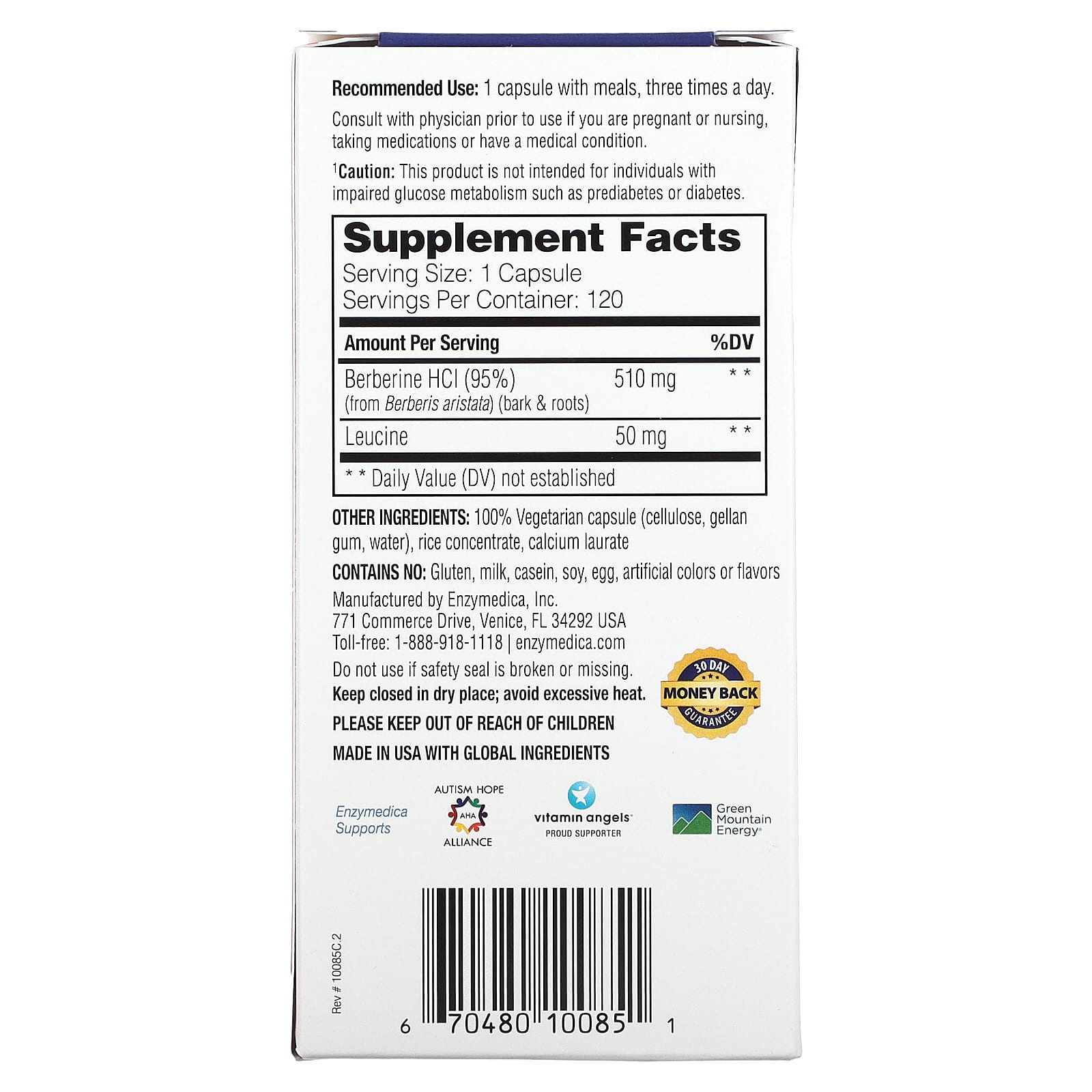 Berberine Supplement by Enzymedica - Blood Sugar Support & Metabolism - Image 2