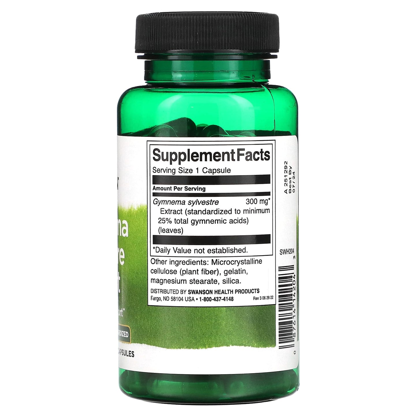 Swanson, Gymnema Sylvestre Extract, 300 mg, 90 Capsules - Image 2