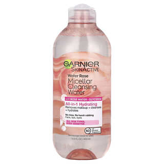 Garnier SkinActive Water Rose Micellar Cleansing Water, All-In-1 Hydrating Makeu