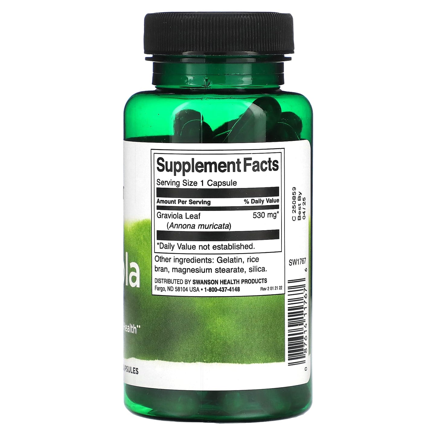 Swanson, Graviola, 530 mg, 60 Capsules - Image 2