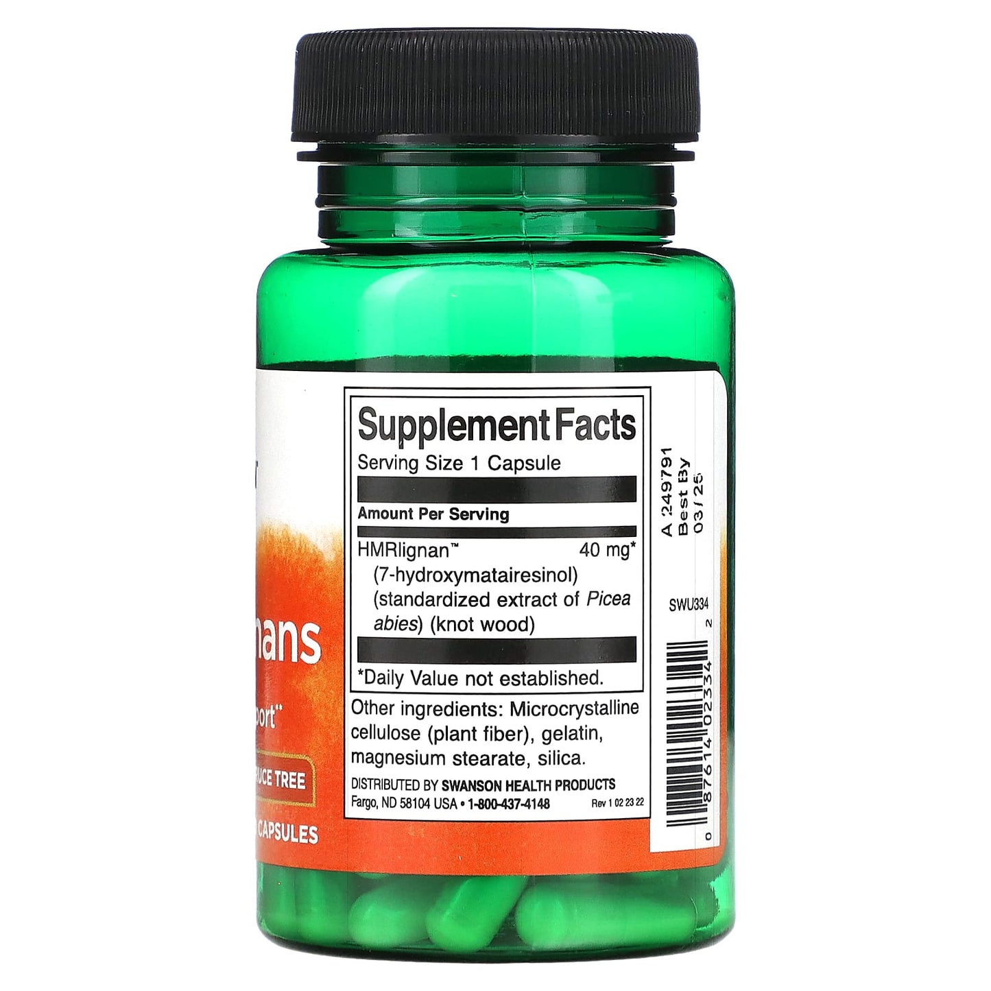 Swanson, 7-HMRlignans, 60 Capsules (40 mg per Capsule) - Image 2