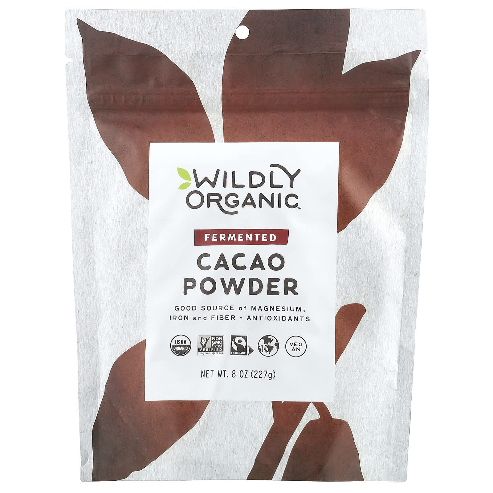 Wildly Organic, Fermented Cacao Powder, 8 oz (227 g) - Image 1