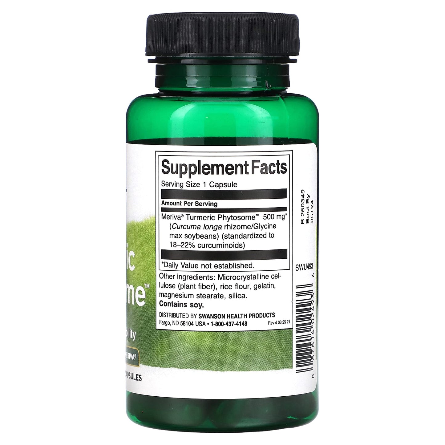 Swanson, Turmeric Phytosome with Meriva, 500 mg, 60 Capsules - Image 2