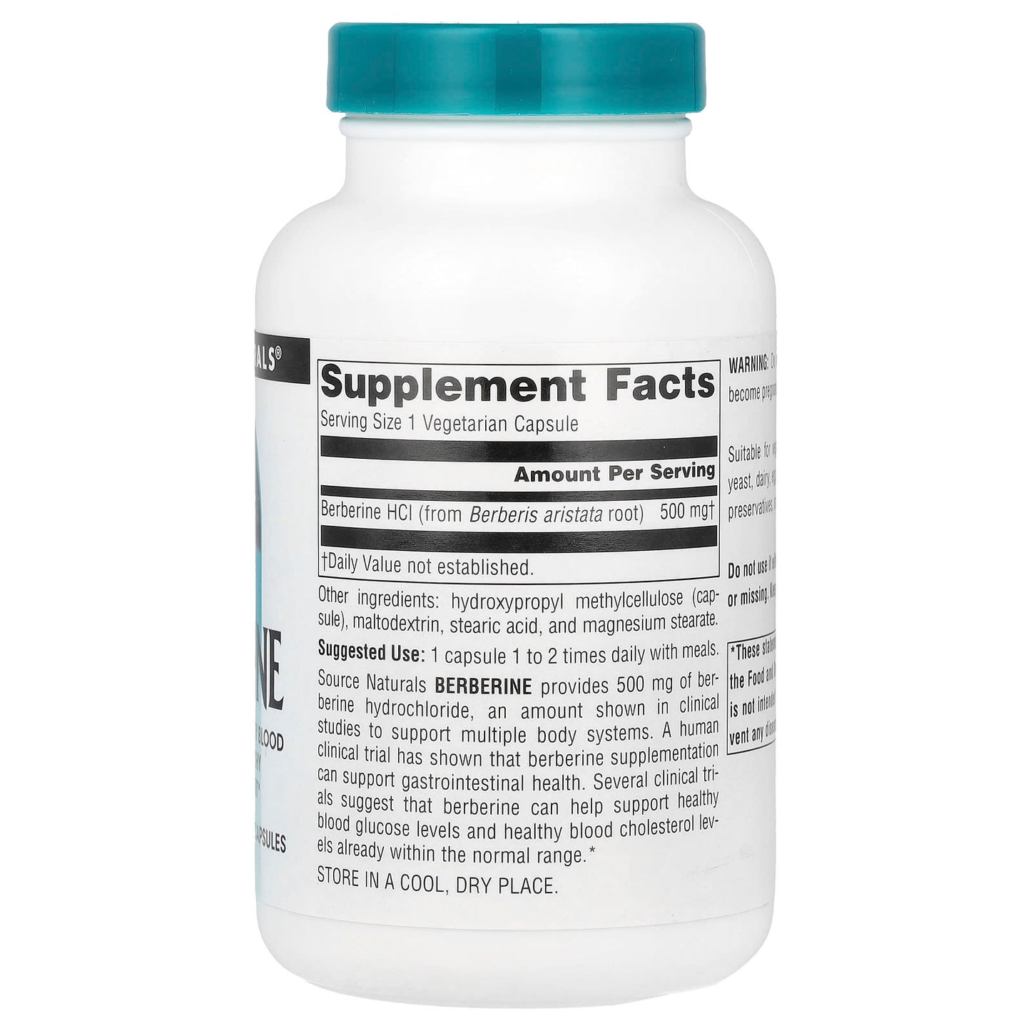 Source Naturals, Berberine , 500 mg, 120 Vegetarian Capsules - Image 2
