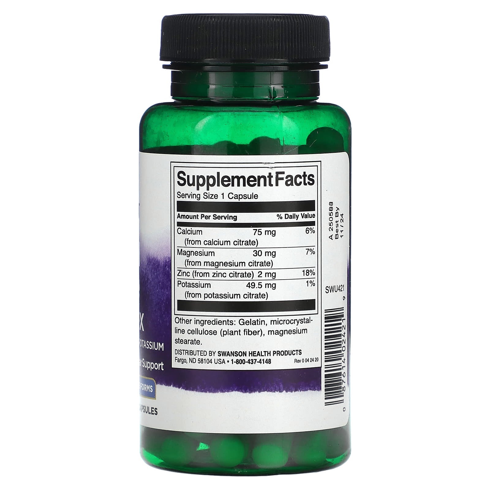 Swanson, Mineral Citrate Complex, 60 Capsules - Image 2