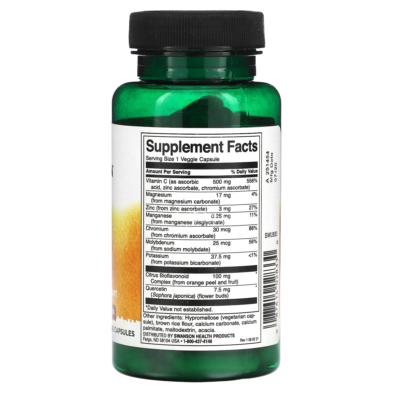 Swanson, Vitamin C Complex with Bioflavonoids, 60 Veggie Capsules - Image 2
