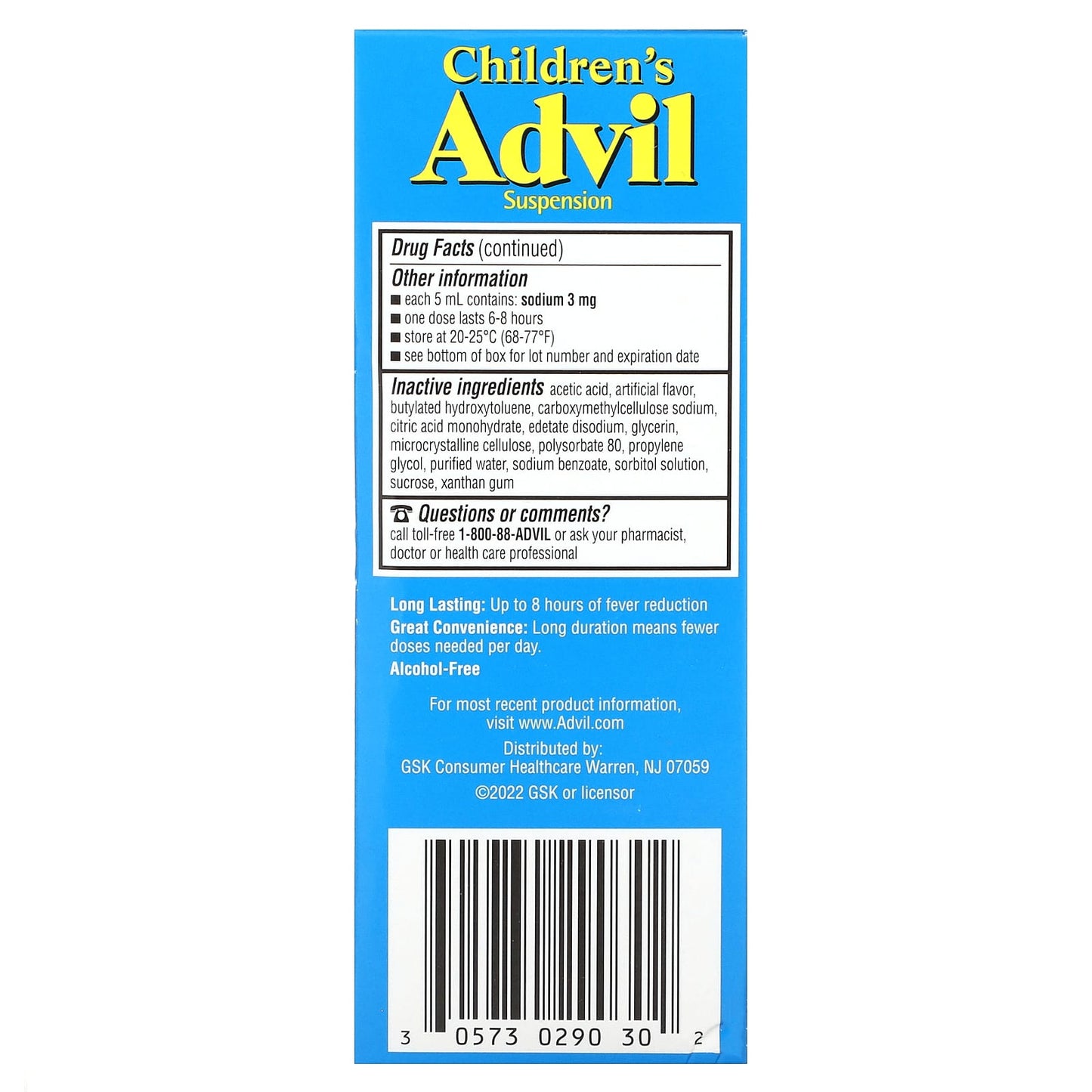 Children's Advil, Fever, For Ages 2-11 Years, White Grape, 4 fl oz (120 ml)