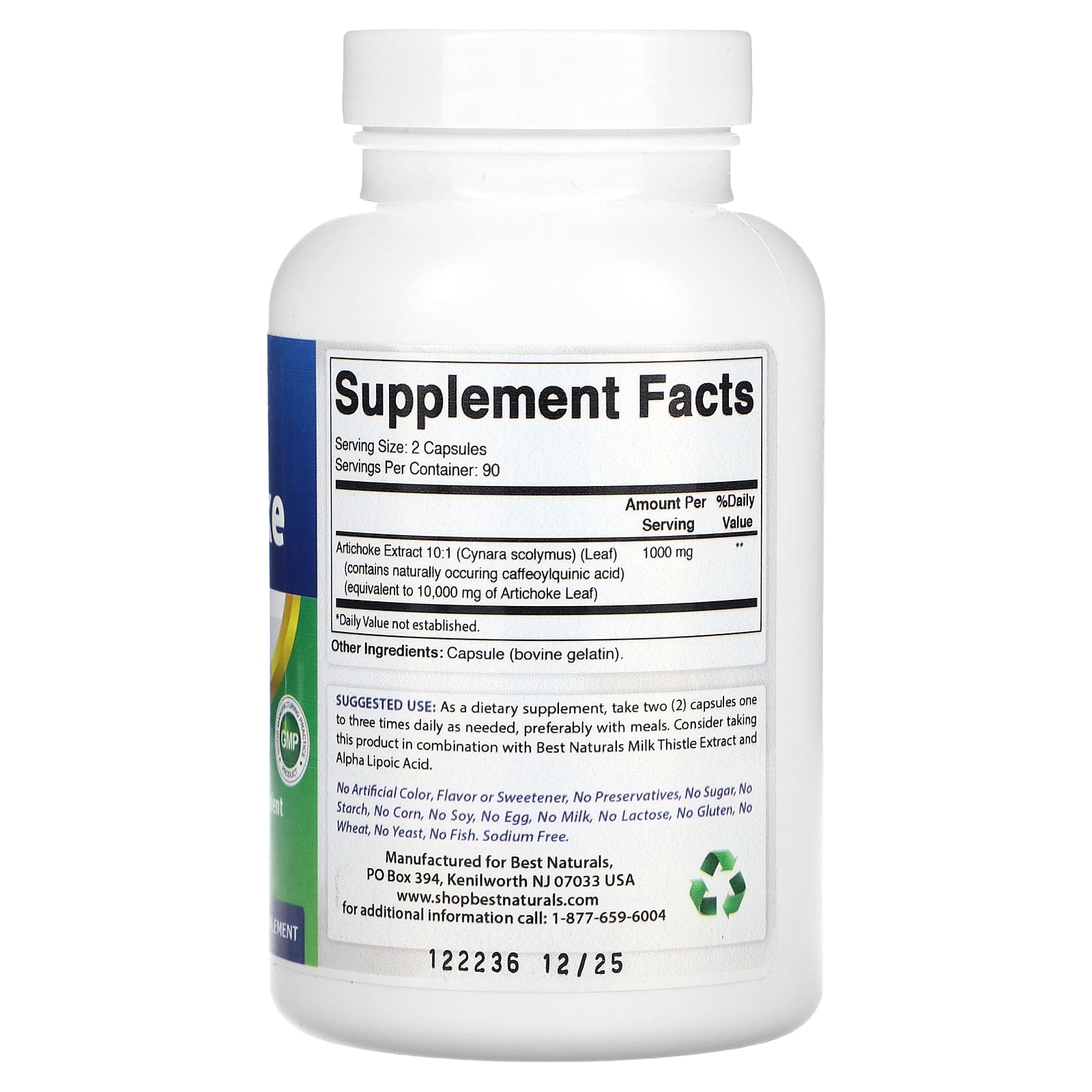 Artichoke Extract Capsules by Best Naturals for Digestive Health - Image 2