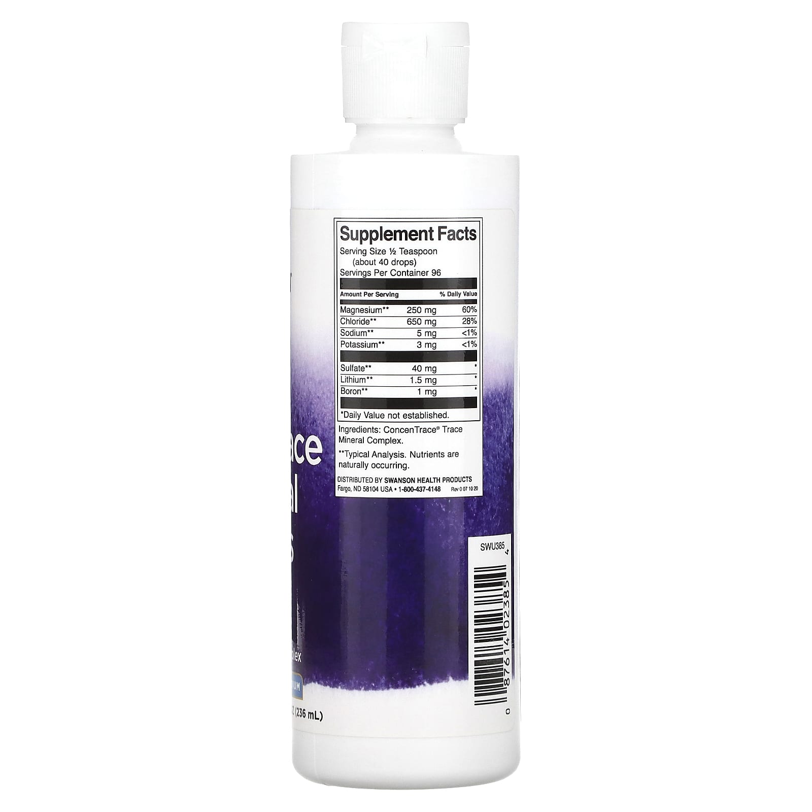 Swanson, Ionic Trace Mineral Drops, 8 fl oz (236 ml) - Image 2
