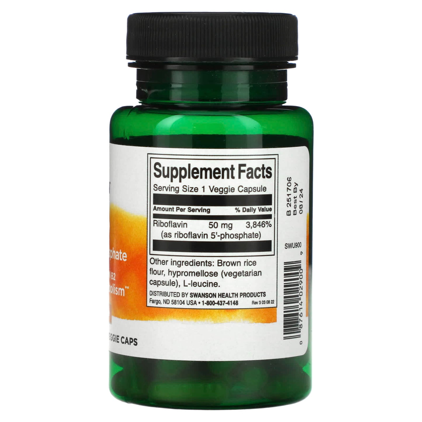Swanson, R-5-P, Riboflavin-5-Phosphate, 50 mg, 60 Veggie Caps - Image 2