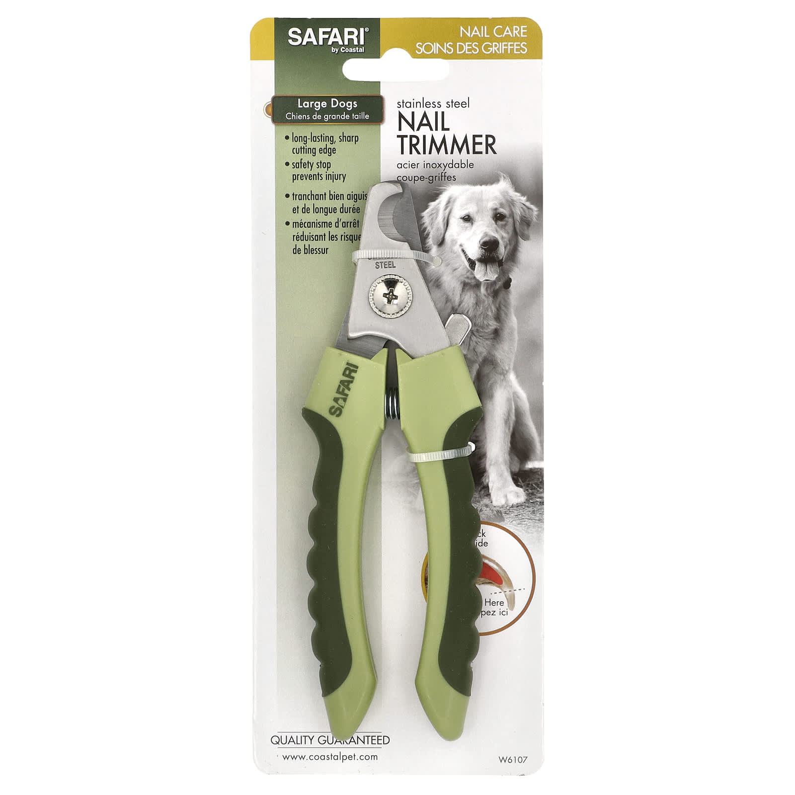 Safari, Stainless Steel Nail Trimmer, Large Dogs, 1 Tool - Image 1