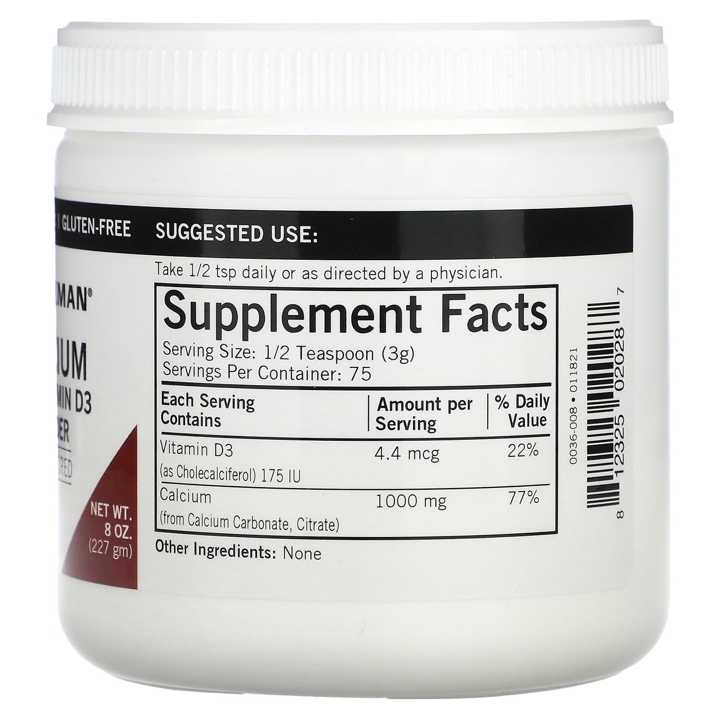 Kirkman Labs, Calcium With Vitamin D3 Powder, Unflavored, 8 oz (227 g) - Image 2