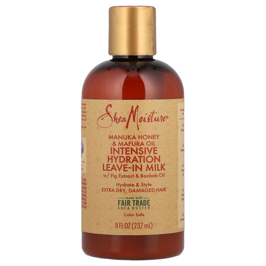 SheaMoisture, Manuka Honey & Mafura Oil, Intensive Hydration Leave-In Milk, 8 fl oz (237 ml) - Image 1