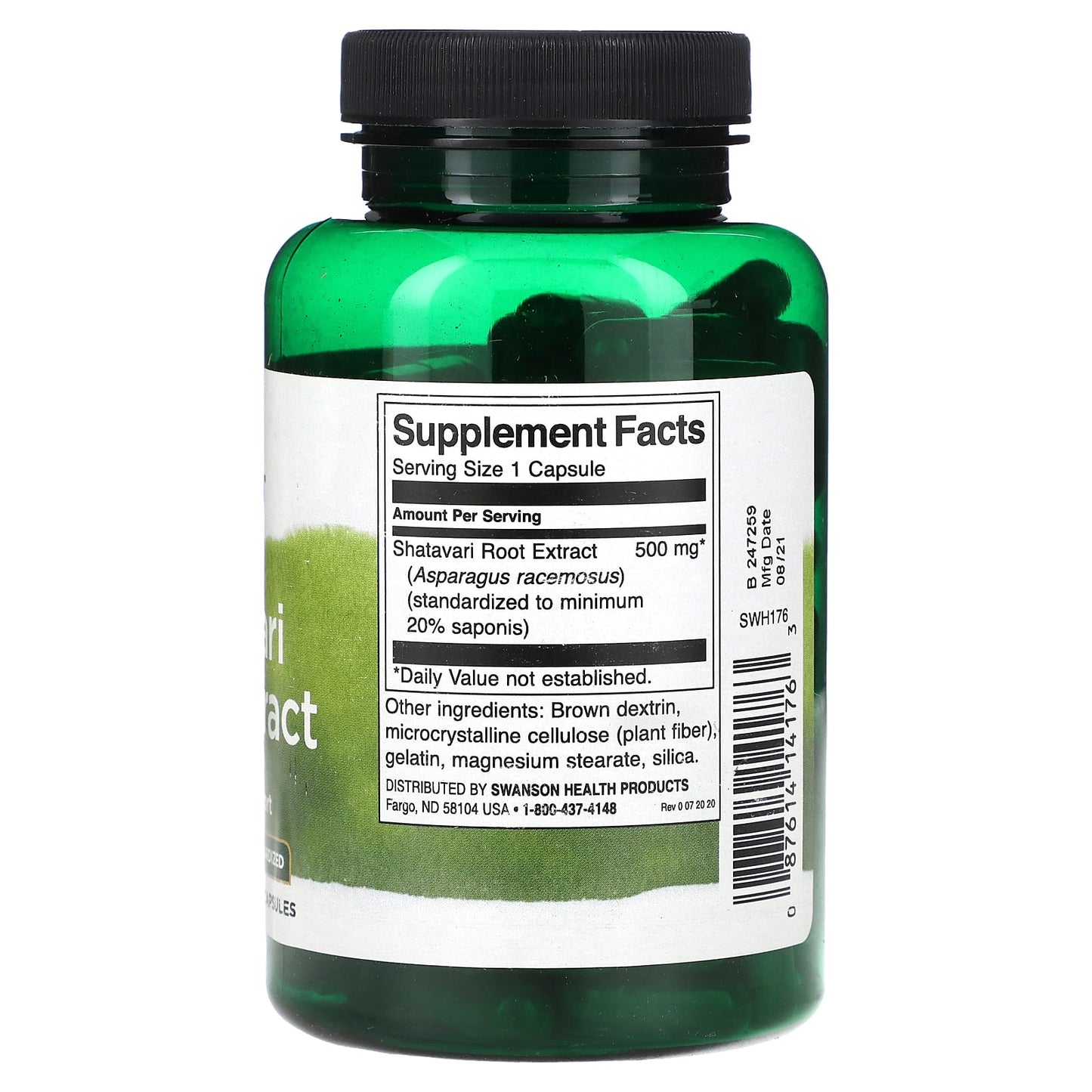 Swanson, Shatavari Root Extract, 500 mg, 120 Capsules - Image 2