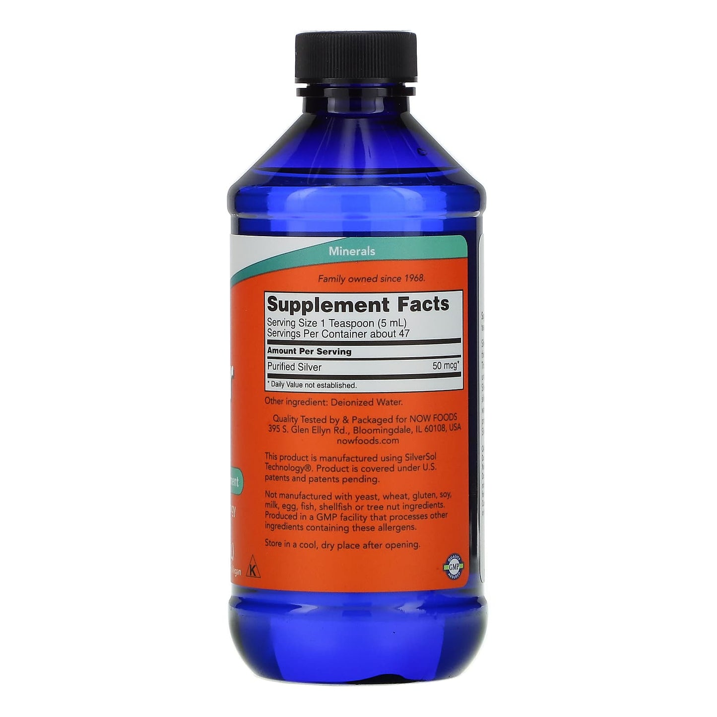 NOW Foods, Silver Sol, 50 mcg, 8 fl oz (237 ml) - Image 2