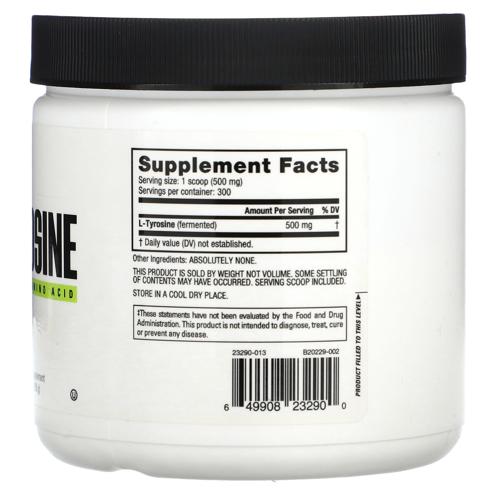 NutraBio, L-Tyrosine, 5.3 oz (150 g) - Image 2