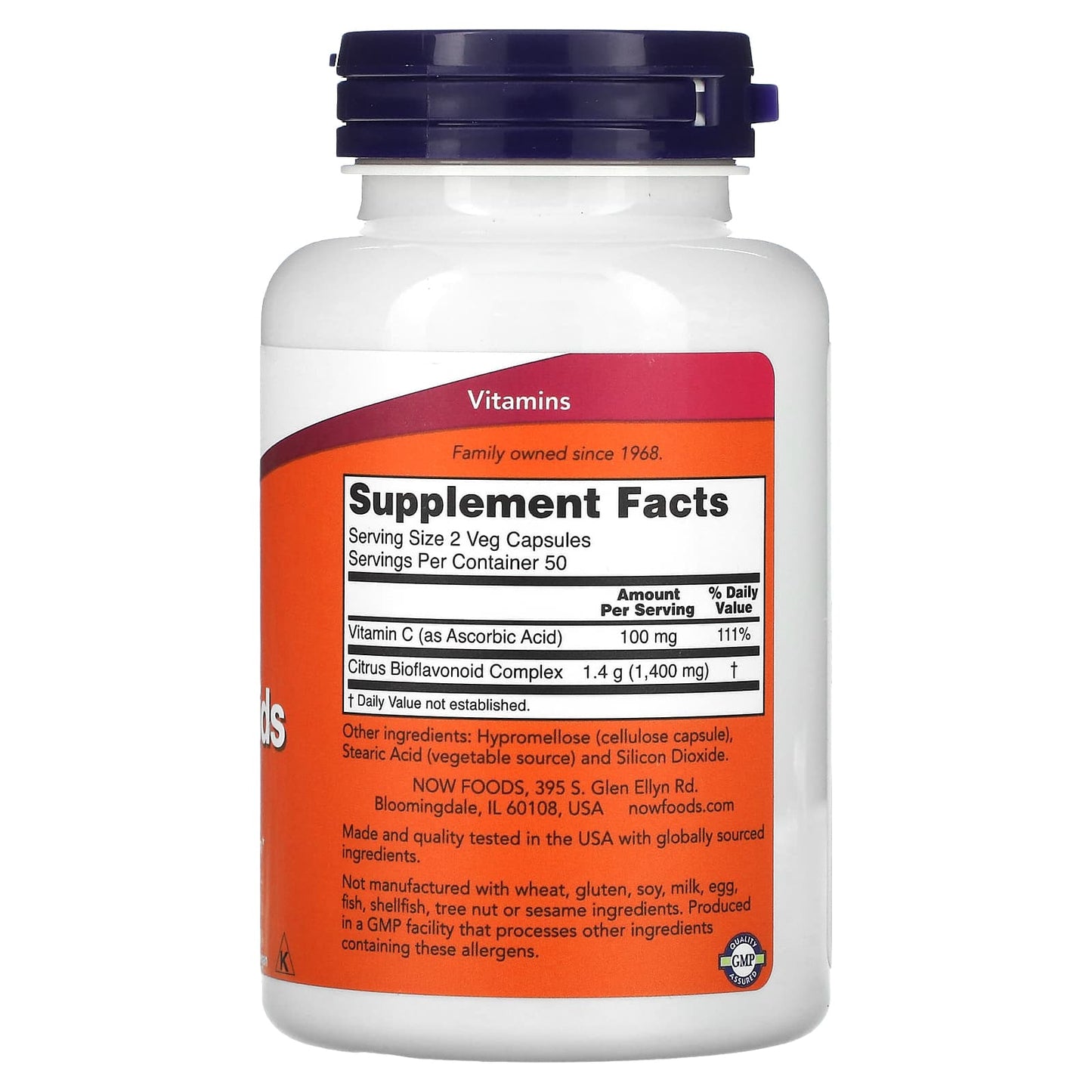 NOW Foods, Citrus Bioflavonoids, 100 Veg Capsules - Image 2
