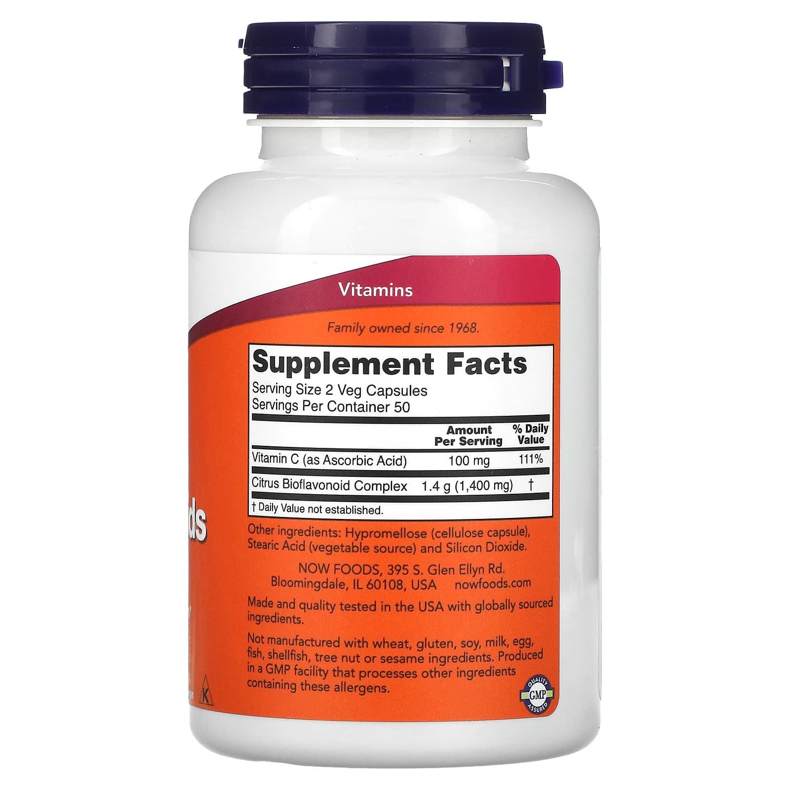 NOW Foods, Citrus Bioflavonoids, 100 Veg Capsules - Image 2