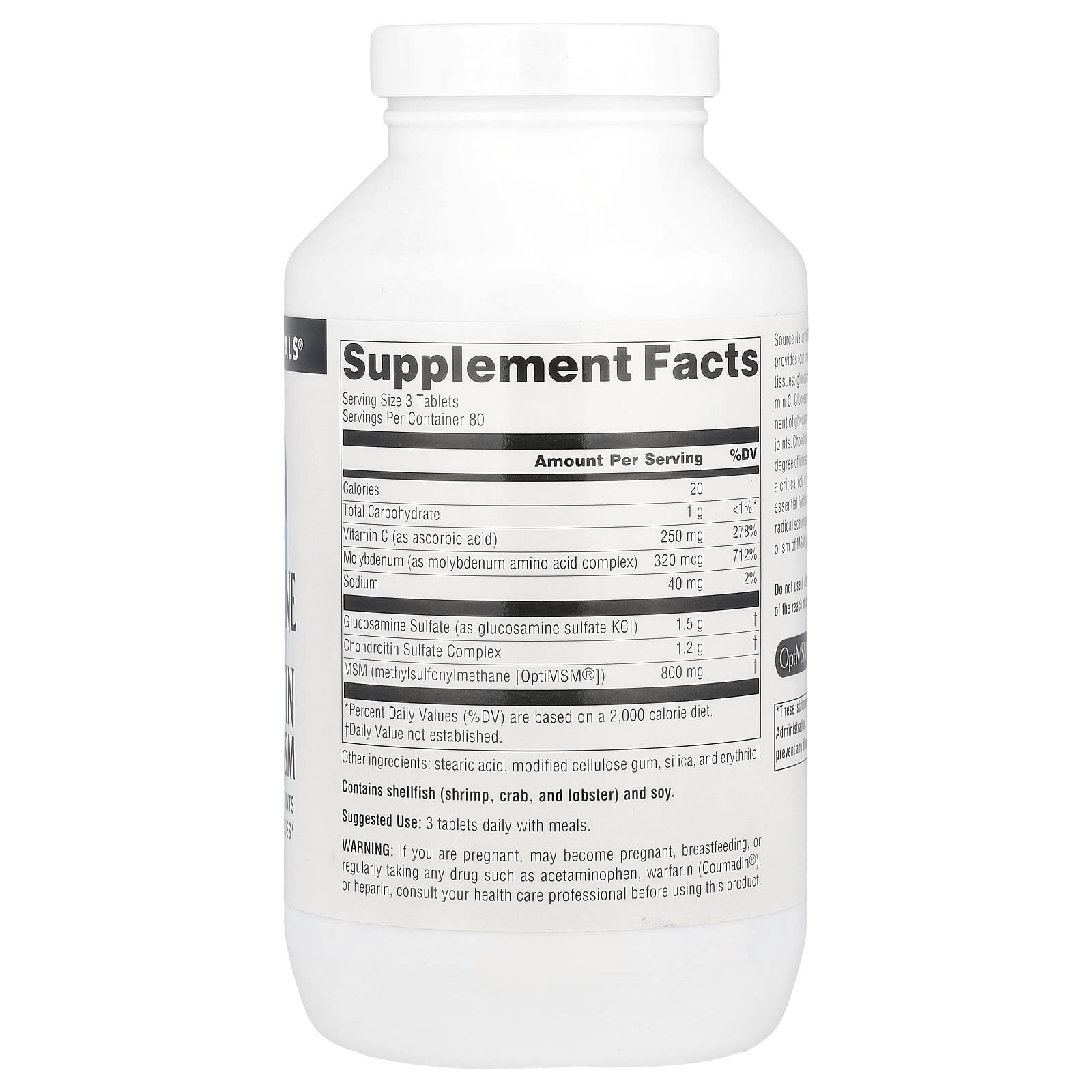 Source Naturals, Glucosamine Chondroitin Complex With MSM, 240 Tablets - Image 2