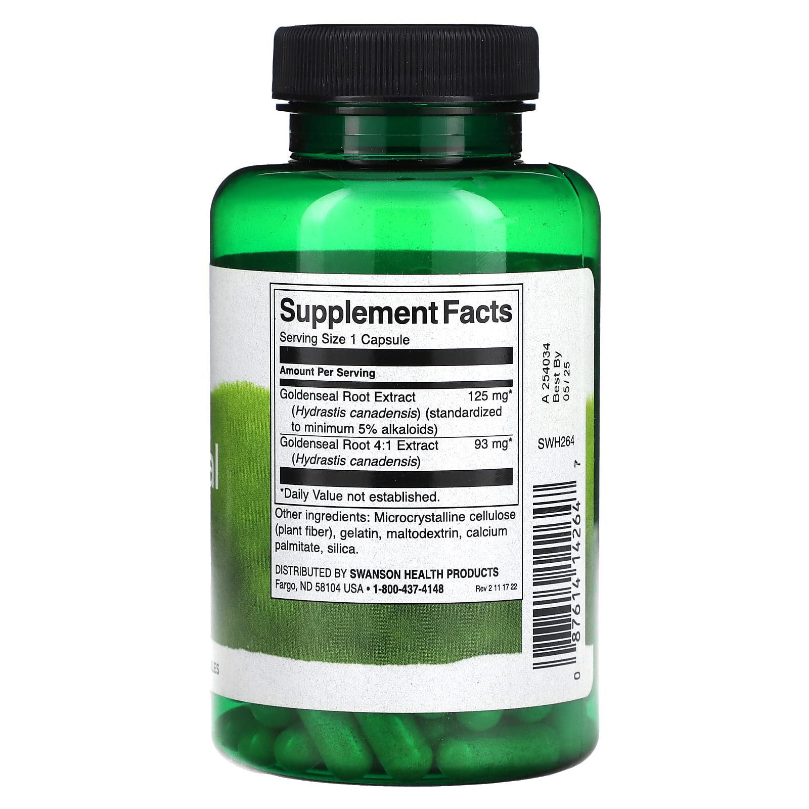 Swanson, Goldenseal Root, 120 Capsules - Image 2