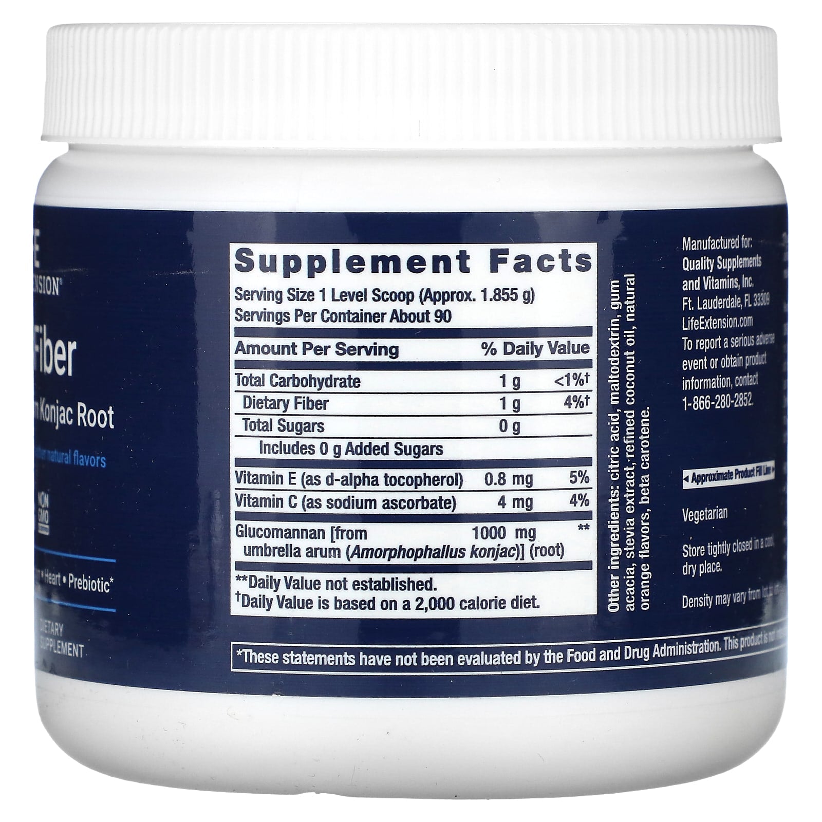 Life Extension, Easy Fiber, Natural Orange, 5.89 oz (167 g) - Image 2
