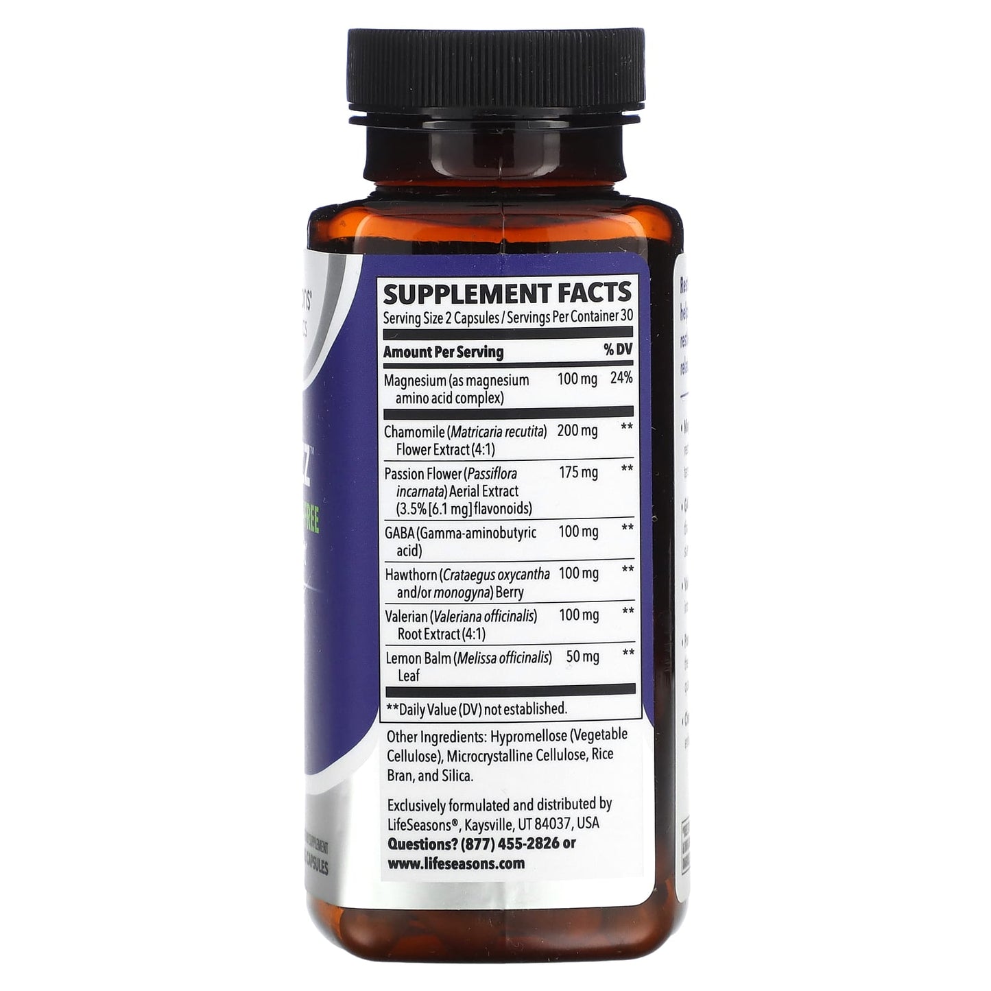 LifeSeasons, Rest-ZZZ, Melatonin-Free Sleep Support, 60 Veg Capsules - Image 2