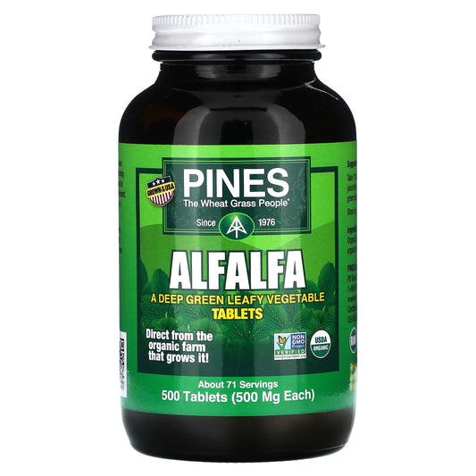 Pines International, Alfalfa, 500 mg, 500 Tablets - Image 1