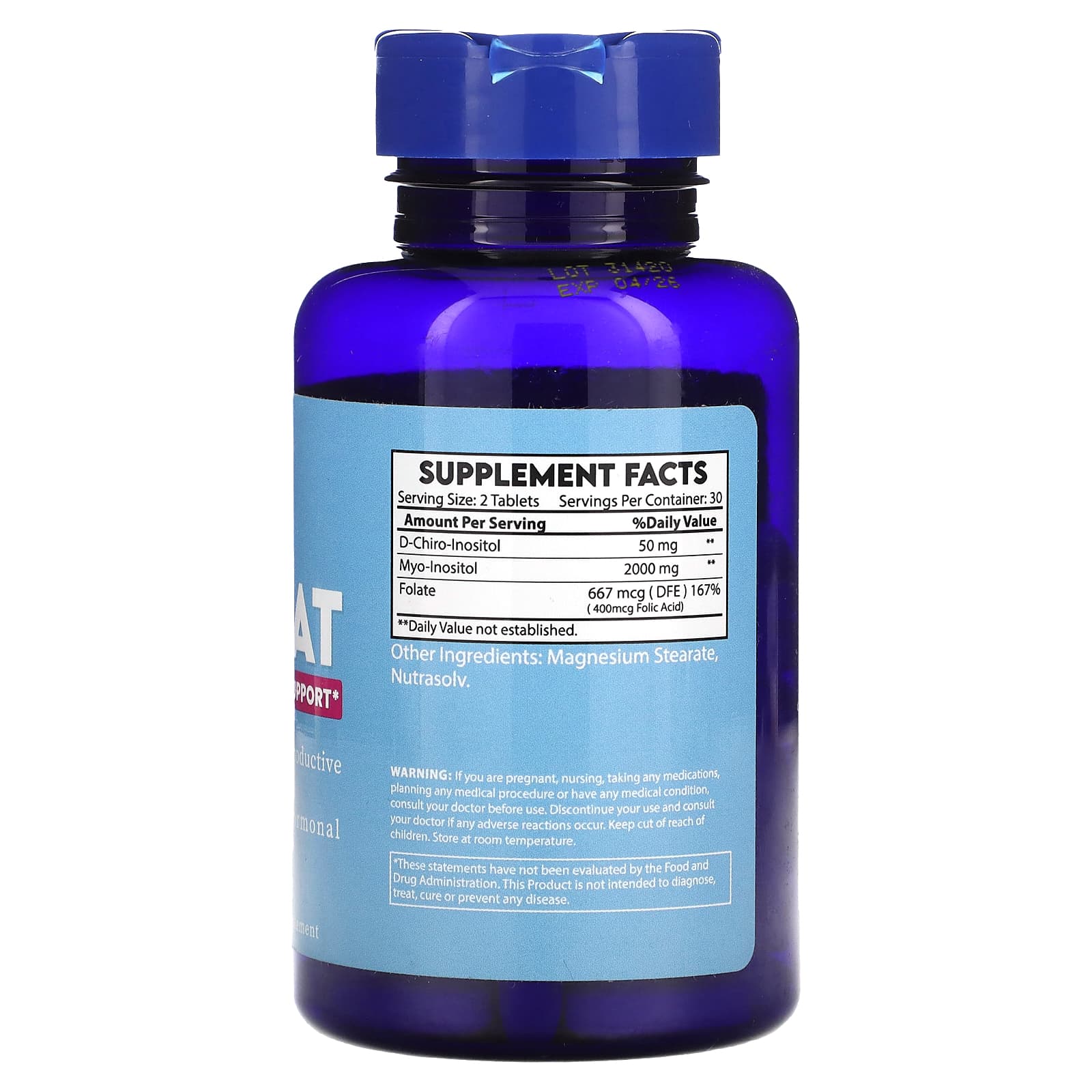 Secrets of Tea, Vidalocity, Ovulat, Women's Fertility Support, 60 Tablets - Image 2
