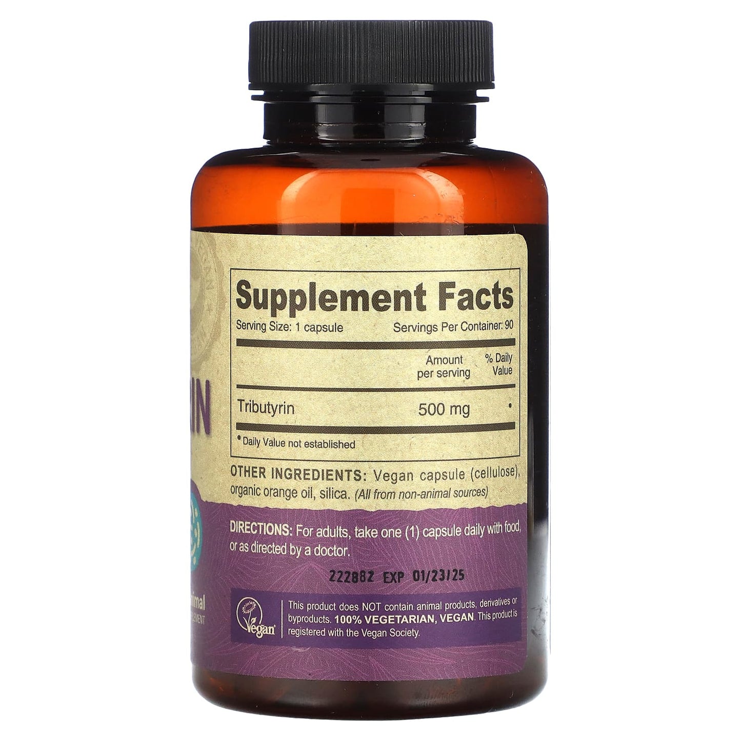 Vegan Tributyrin Supplement - 500mg, 90 Capsules by Deva - Image 2