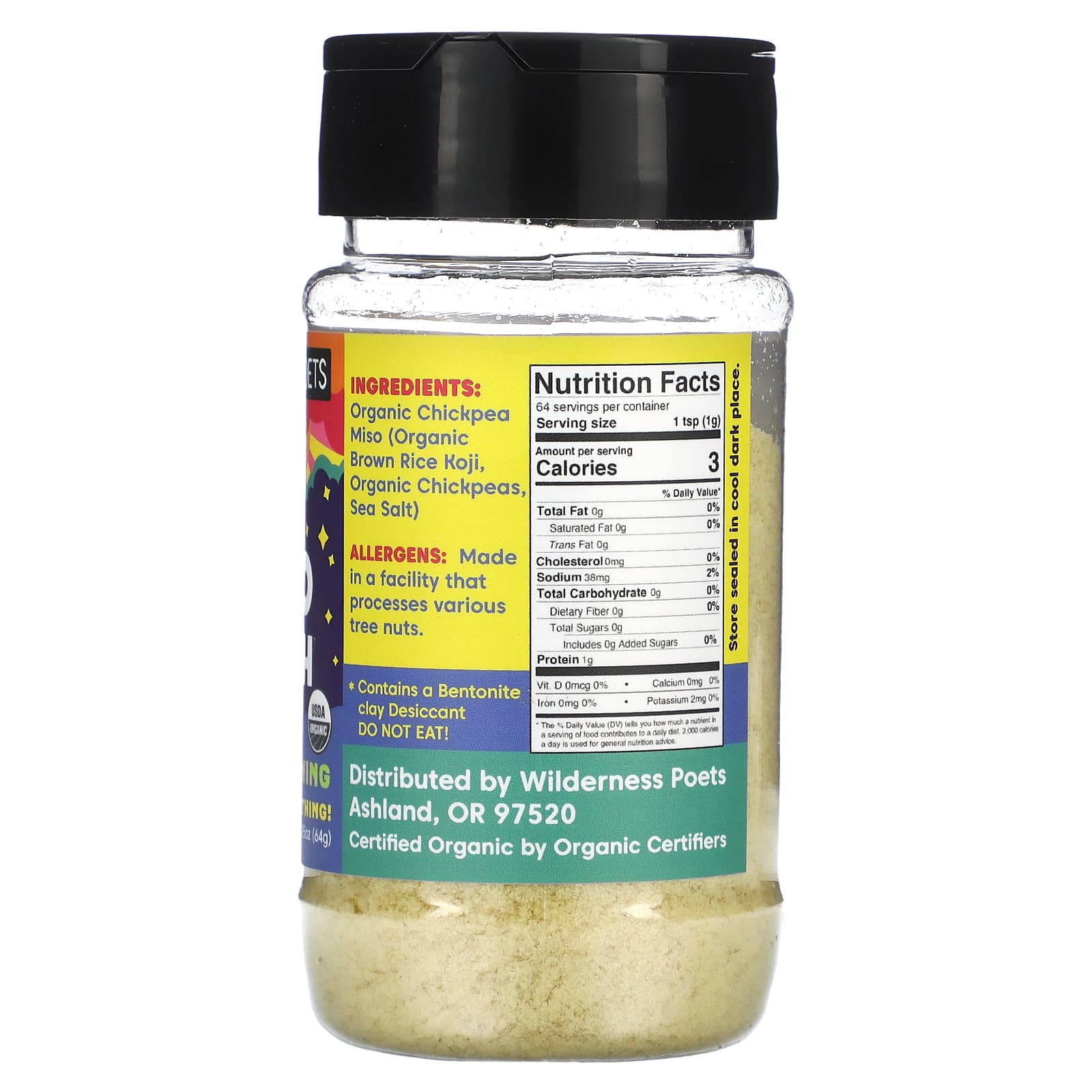 Wilderness Poets, Organic Miso Nooch, Furikake Umami Seasoning, 2.25 oz (64 g) - Image 2